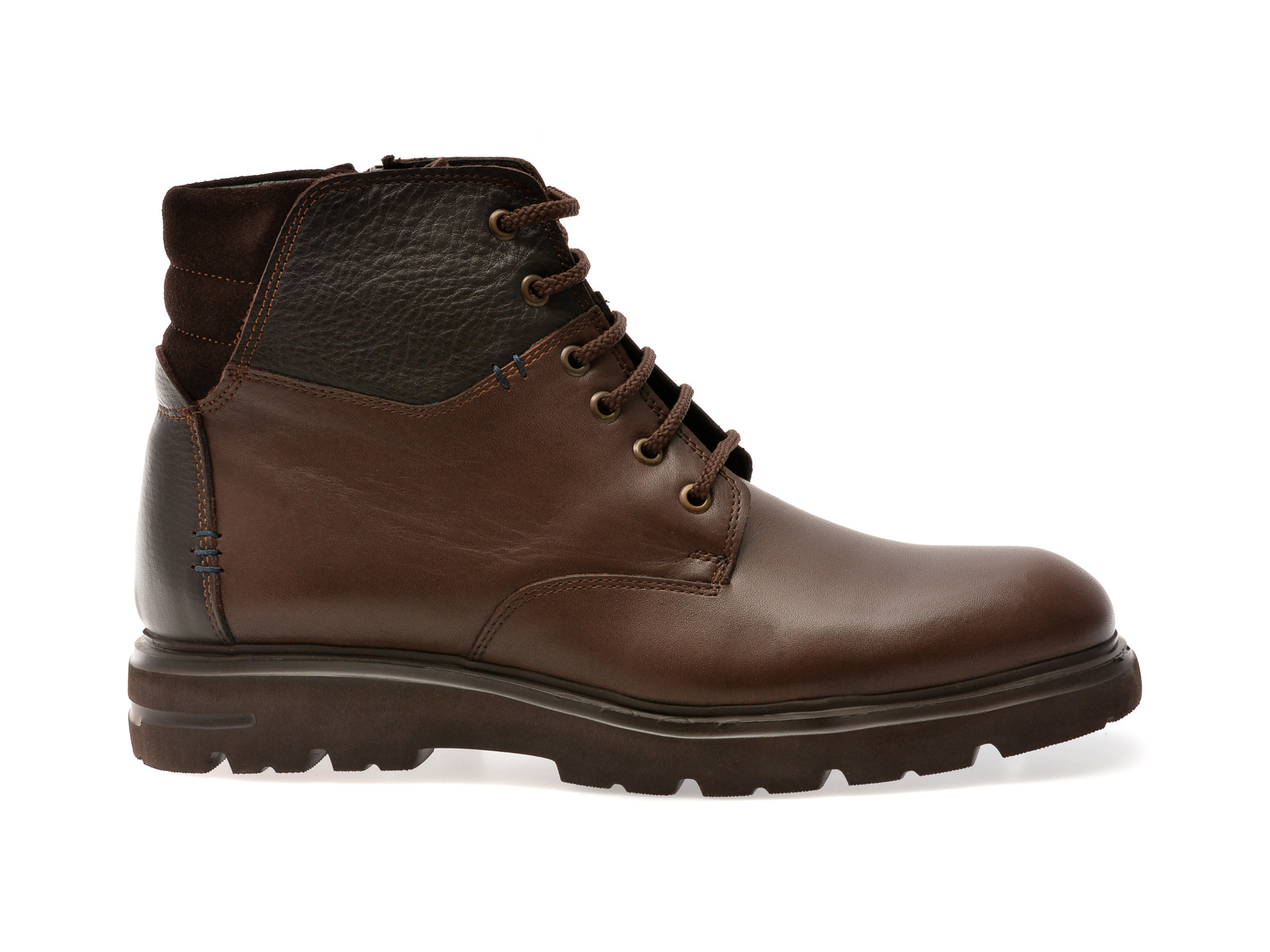 Ghete OTTER maro, E3464, din piele naturala