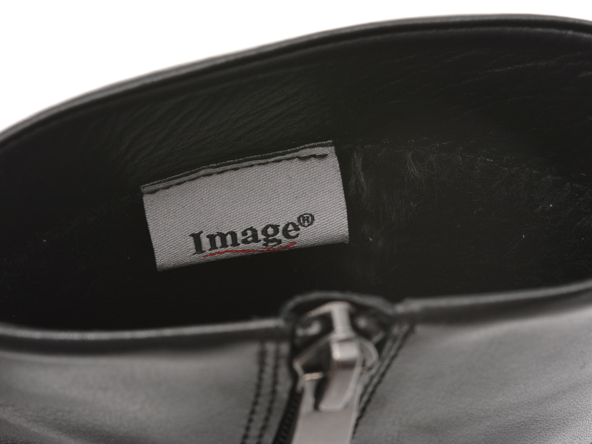 Ghete IMAGE negre, 1504005, din piele naturala