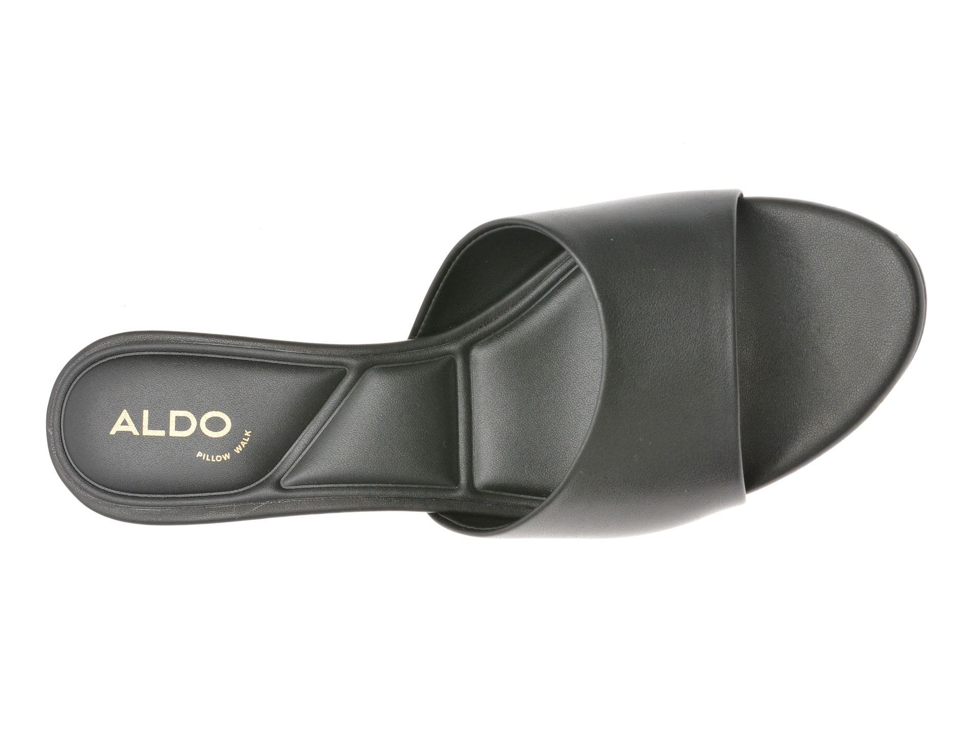 Papuci ALDO negri, DELPHINIA 001, din piele ecologica