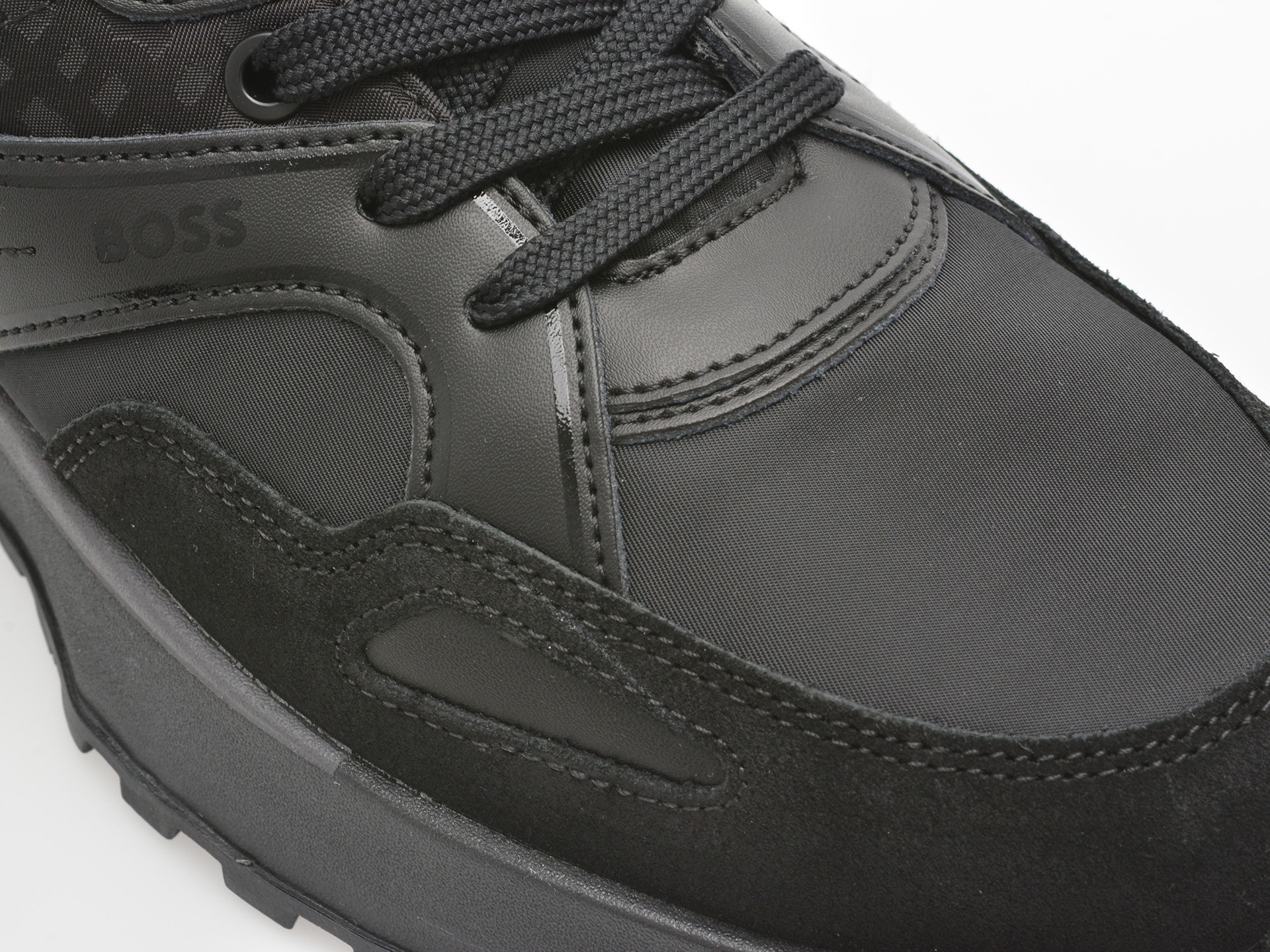 Pantofi sport BOSS negri, 6496, din material textil