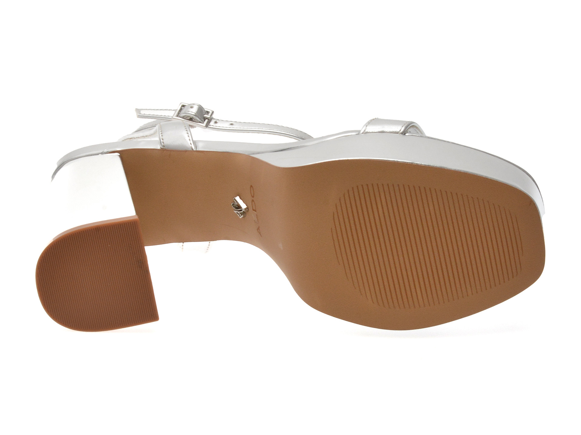 Sandale elegante ALDO argintii, VALALANNON 040, din piele ecologica