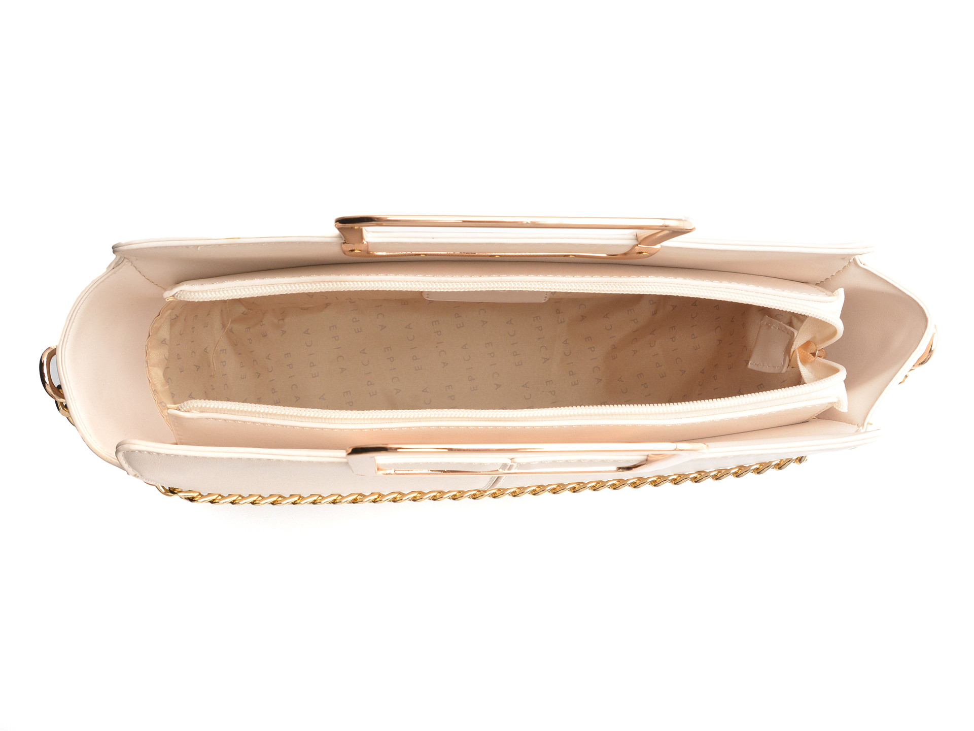 Geanta EPICA alba, 644119, din piele ecologica