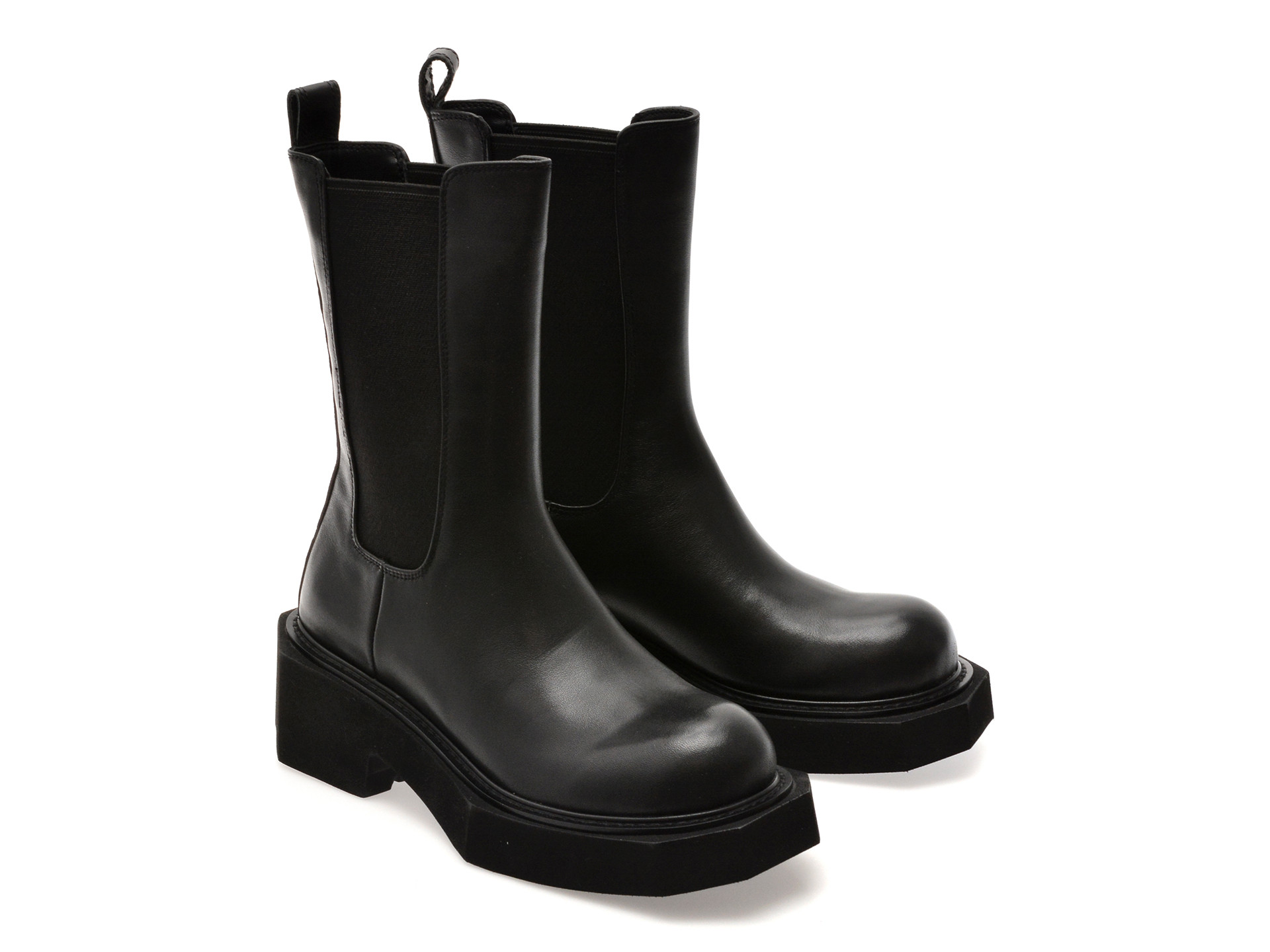 Ghete ALDO negre, B786, din piele naturala