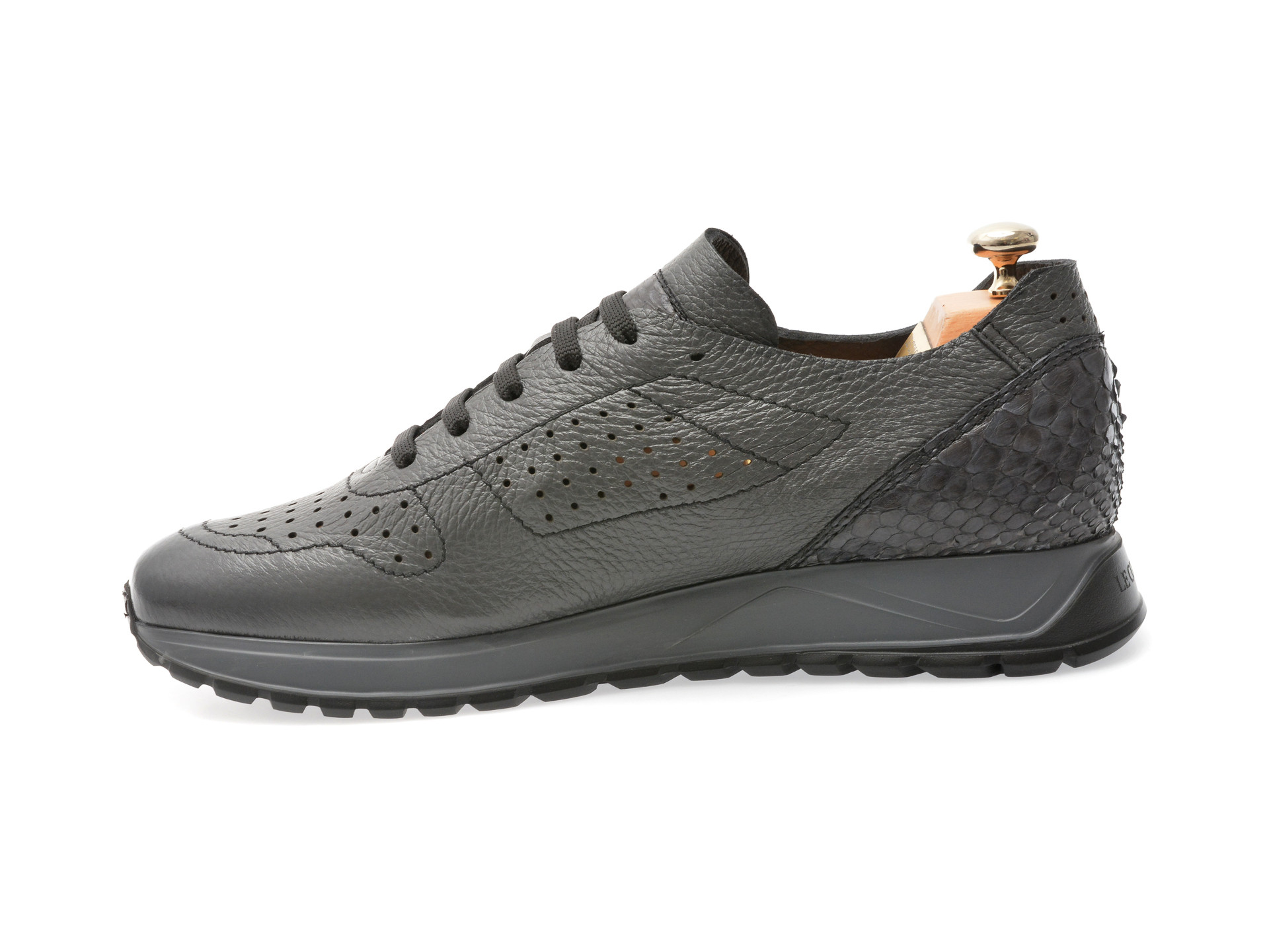 Pantofi LE COLONEL gri, 48901, din piele naturala