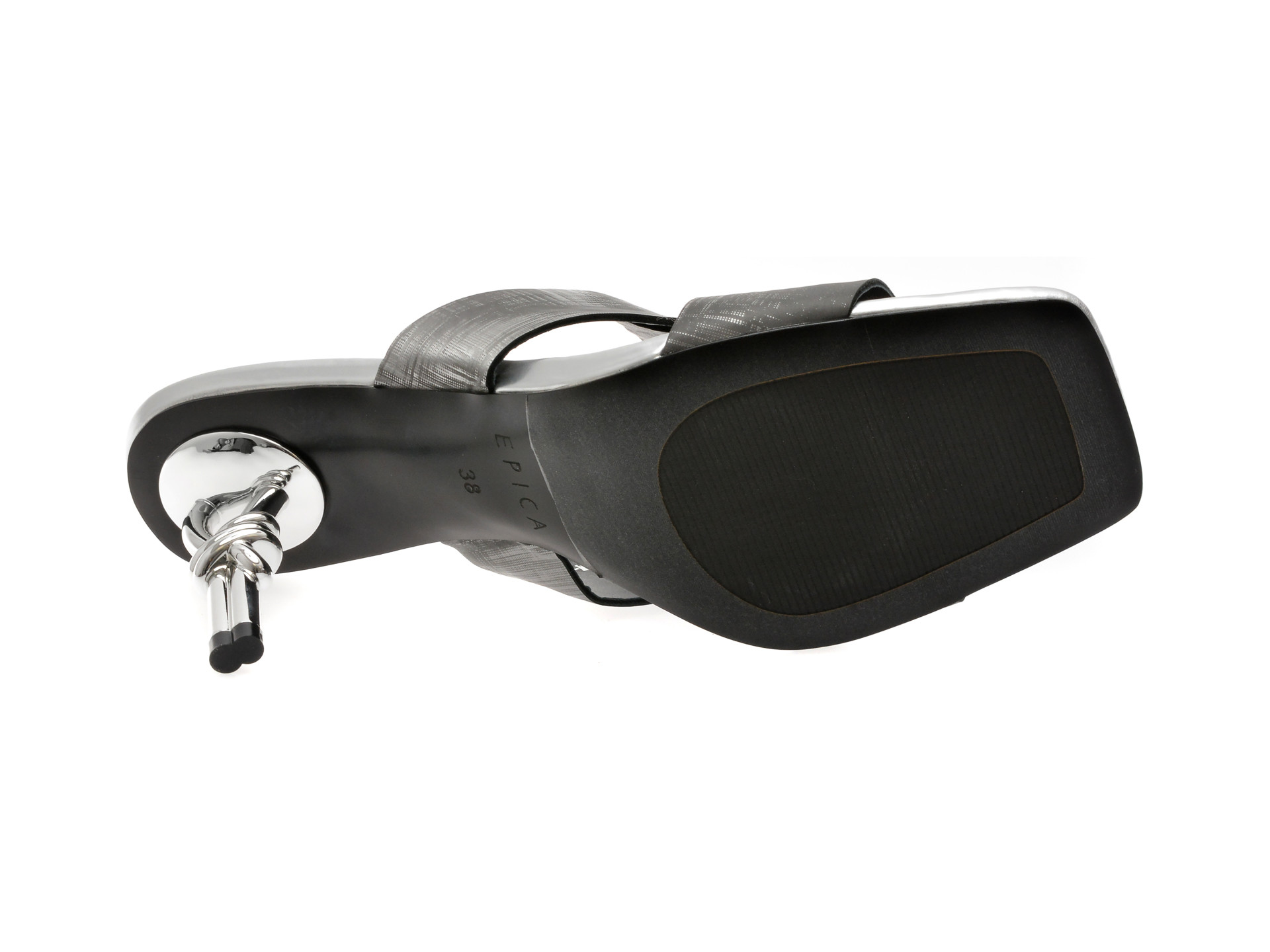 Papuci EPICA gri, 71872M7, din piele naturala