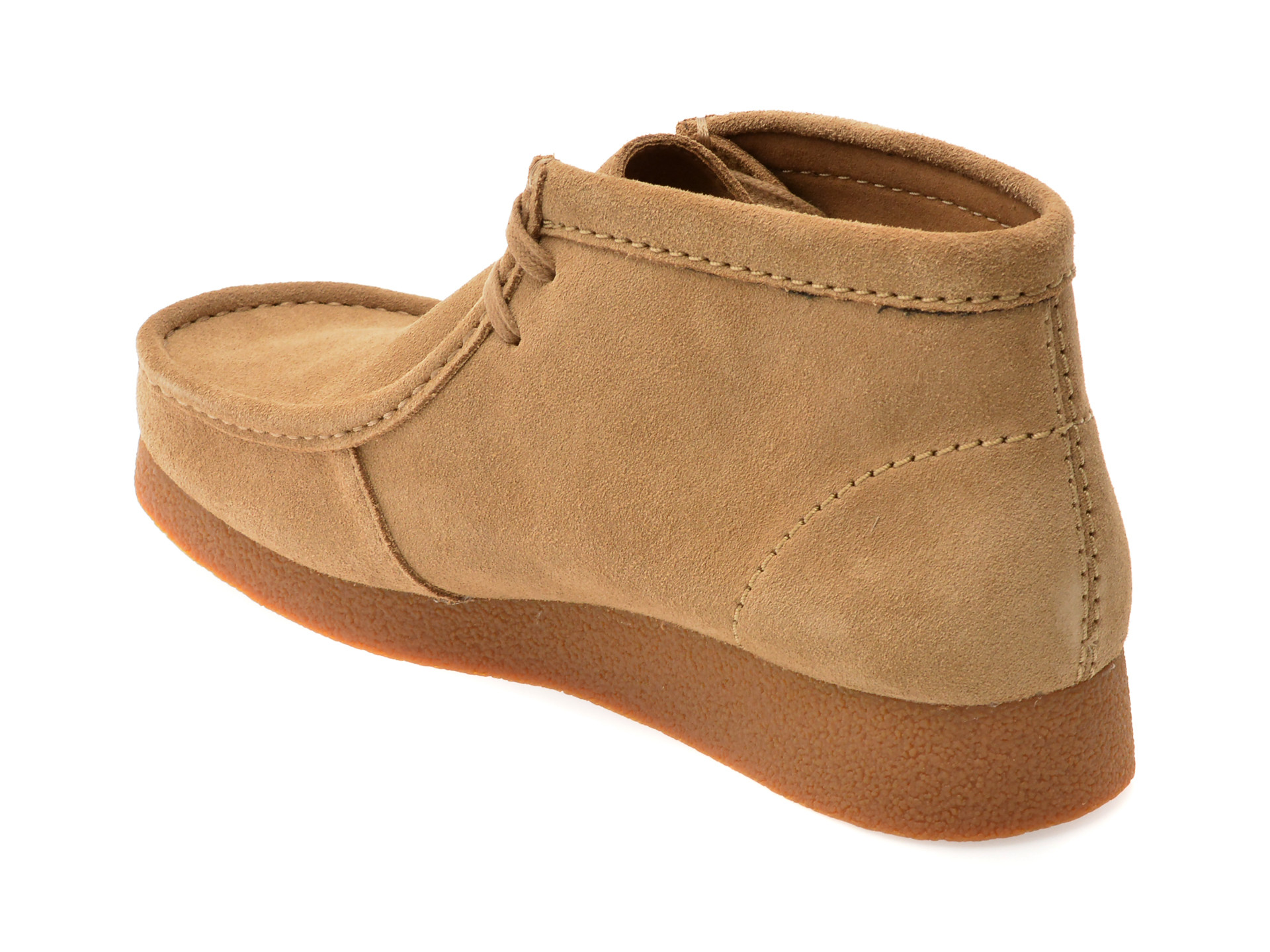 Ghete CLARKS gri, WALLABEE EVO BT, din piele intoarsa
