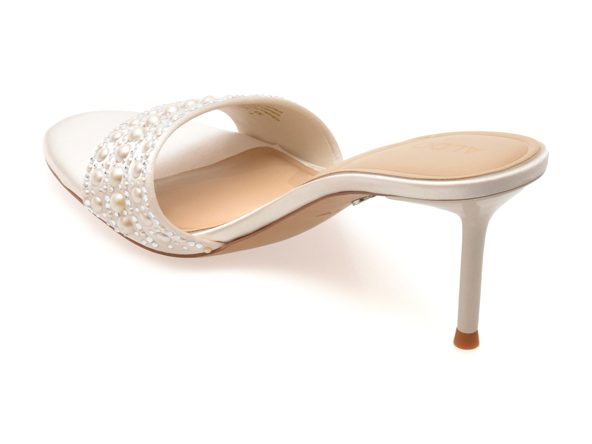 Papuci ALDO albi, ETERNALLY 110, din material textil