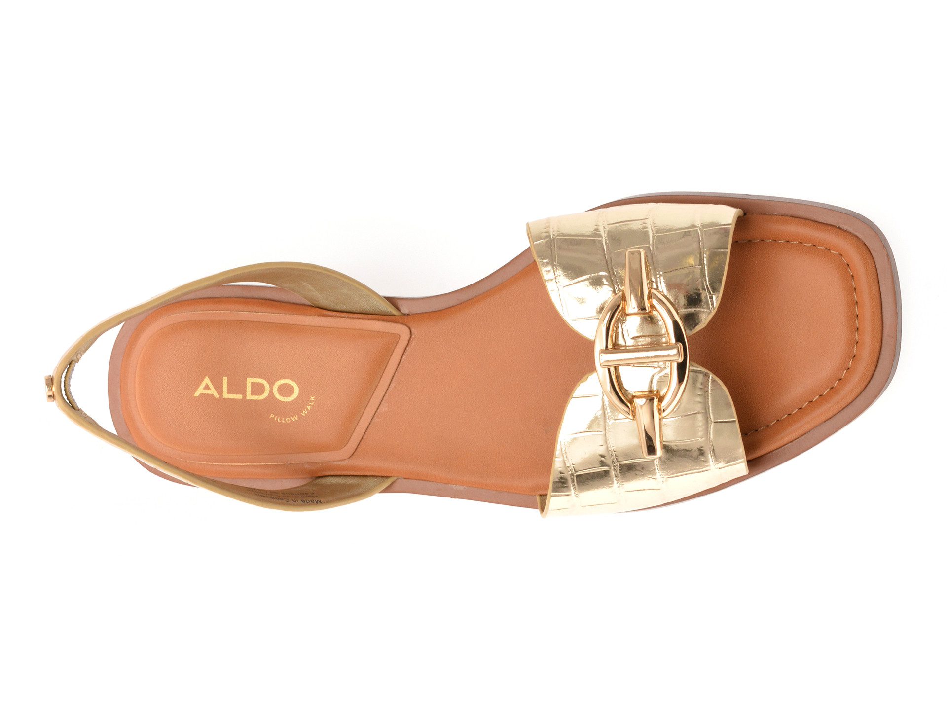 Sandale ALDO aurii, GOASSI 712, din piele ecologica