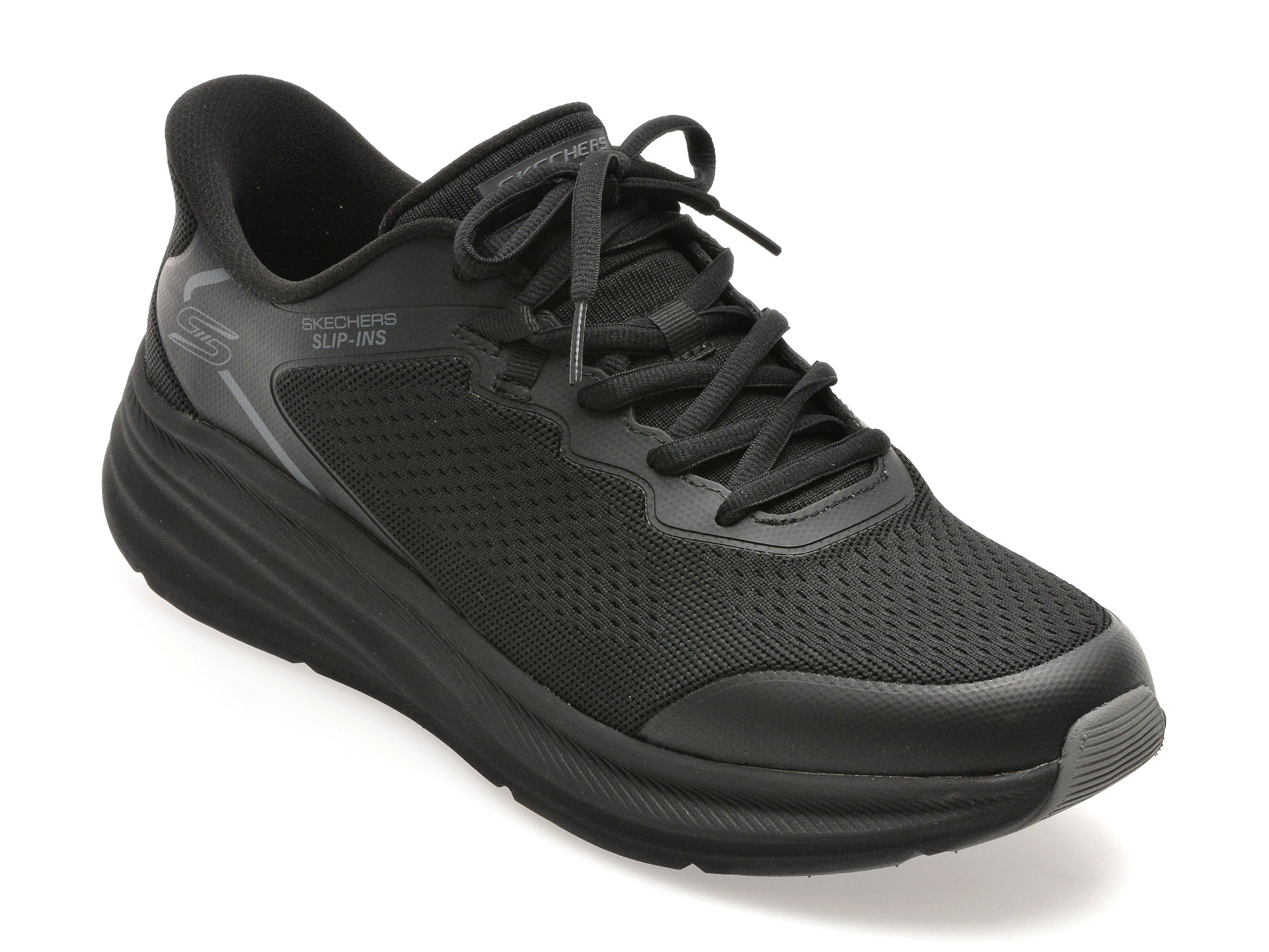 Pantofi sport SKECHERS negri, BOBS SKILLZ, din material textil