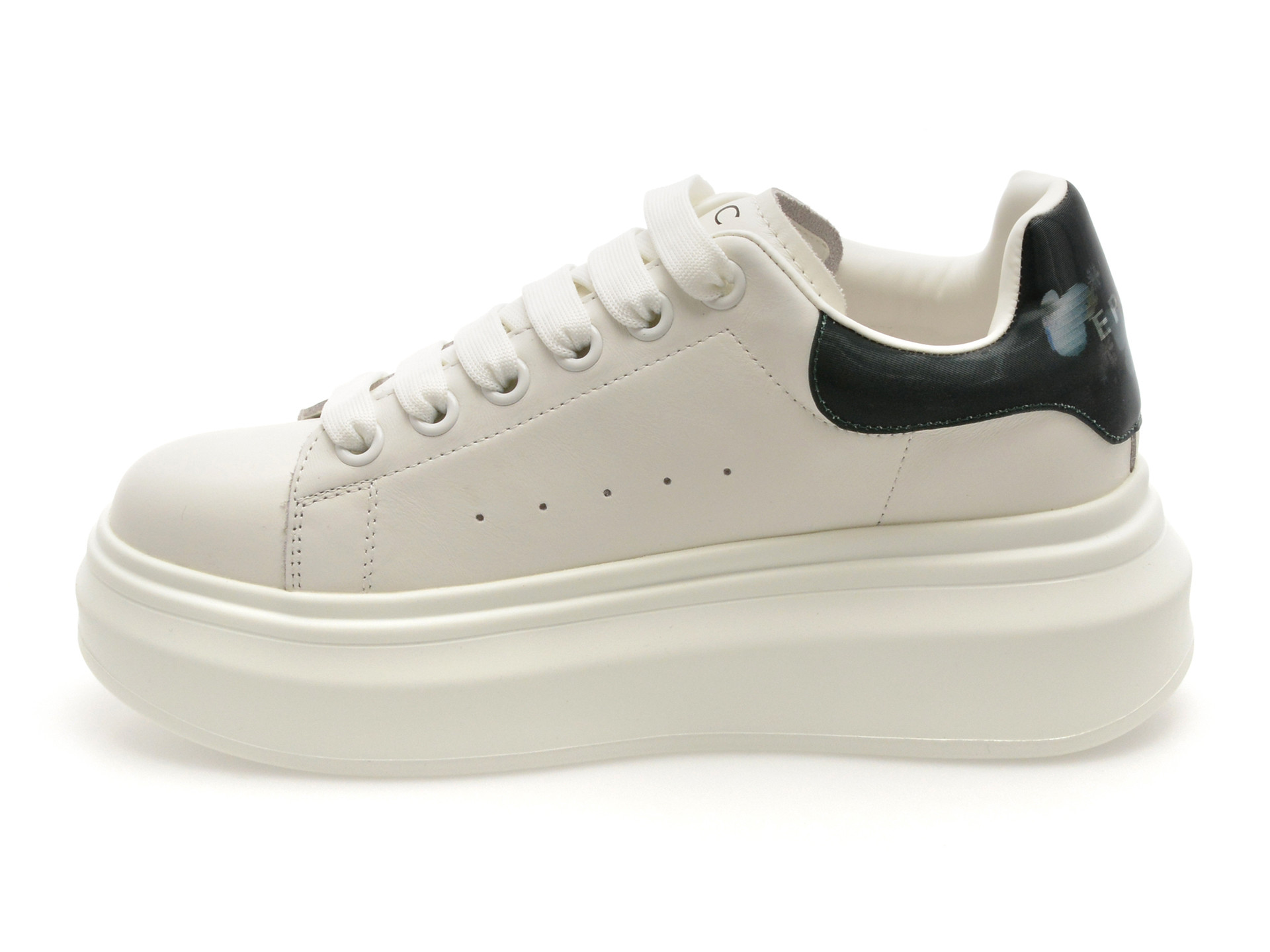 Pantofi sport epica alb negru 70637 din piele naturala