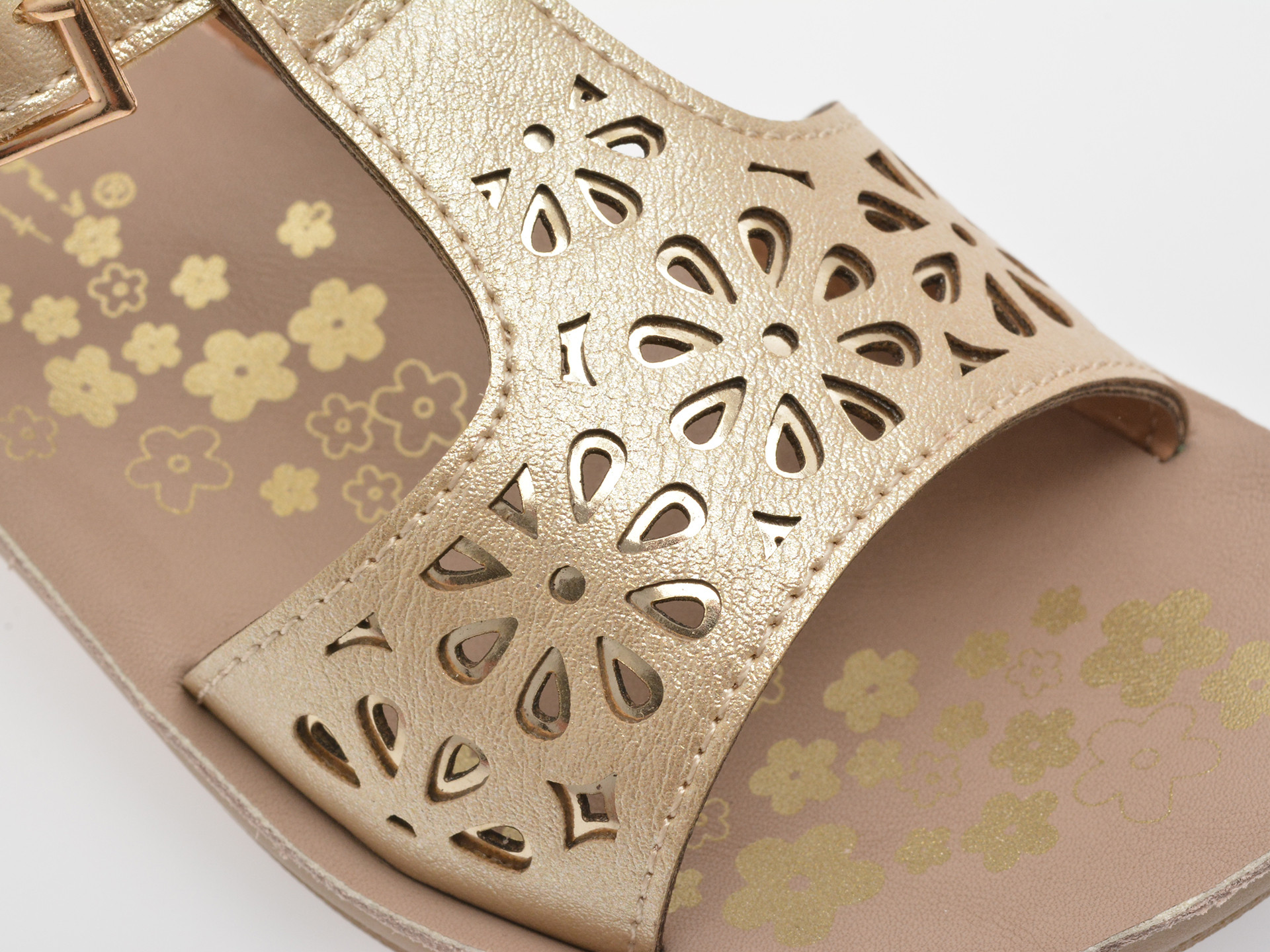 Sandale SELECTION KIDS aurii, 82949, din piele ecologica