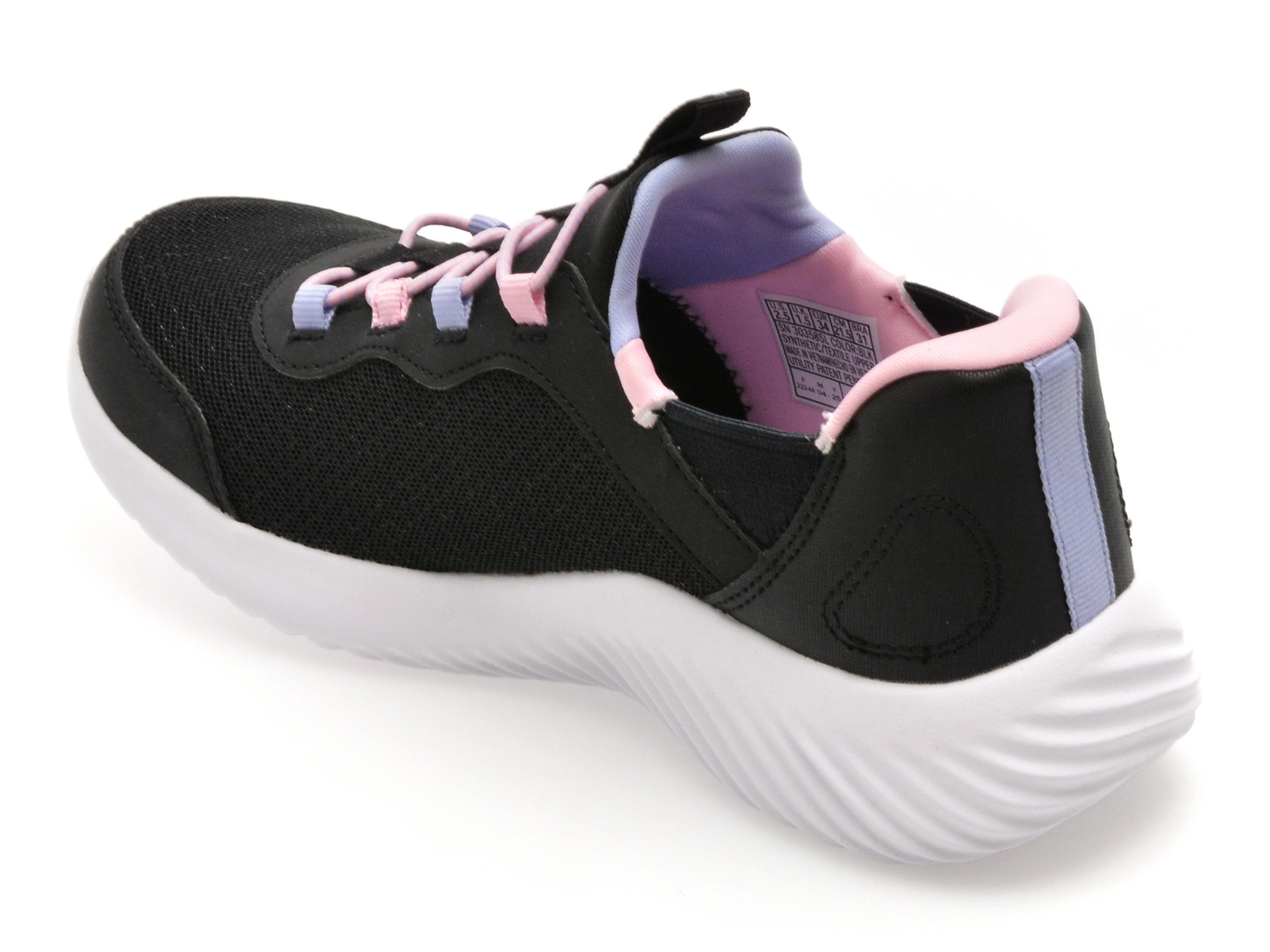 Pantofi sport SKECHERS negri, BOUNDER, din material textil