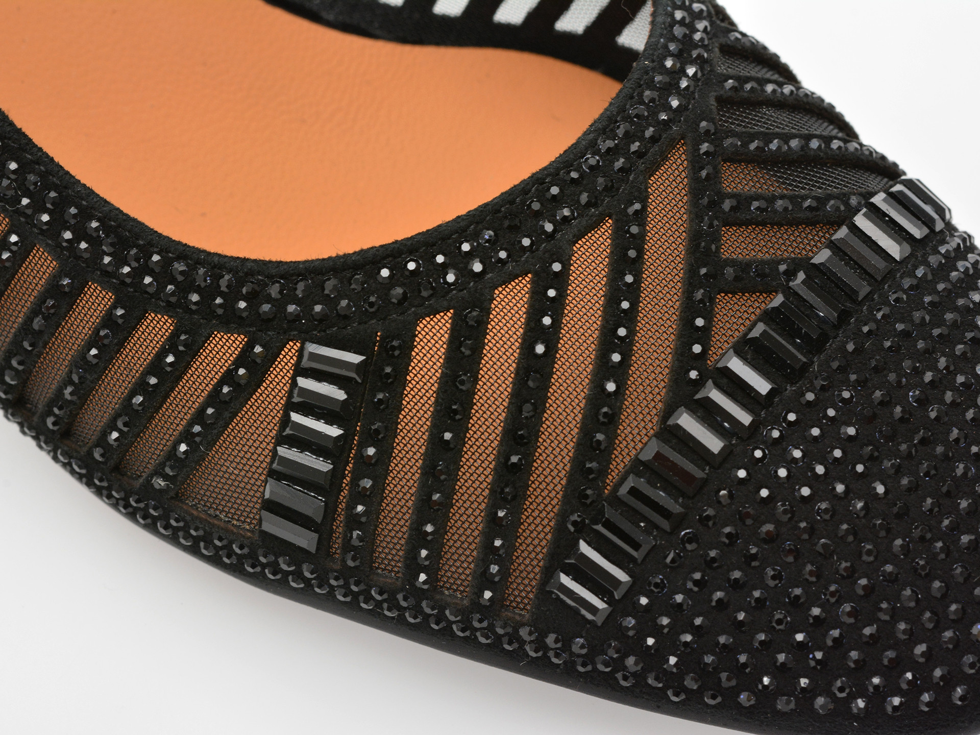 Balerini EPICA negri, 5101, din piele intoarsa