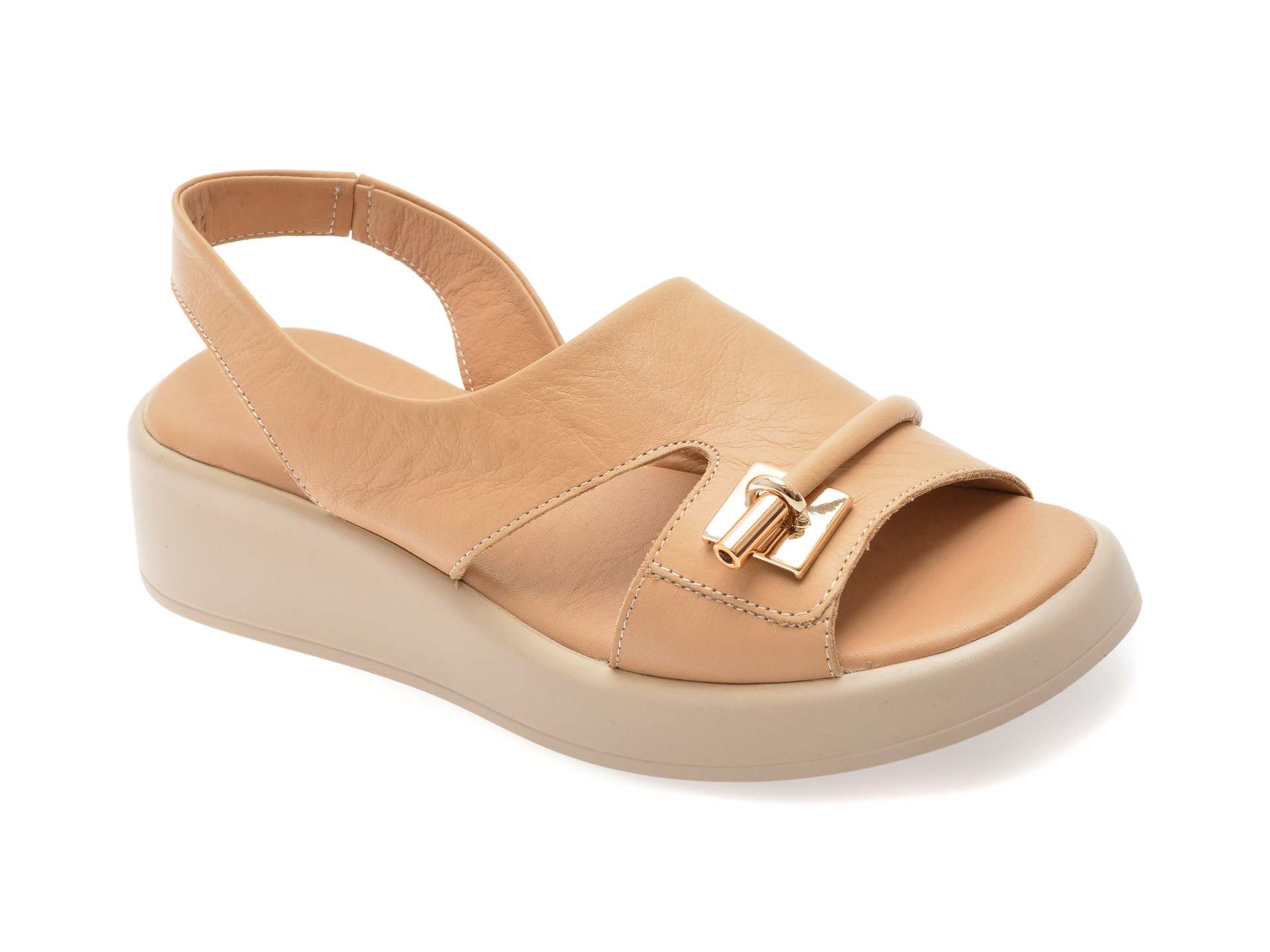 Sandale IMAGE maro, 901960, din piele naturala