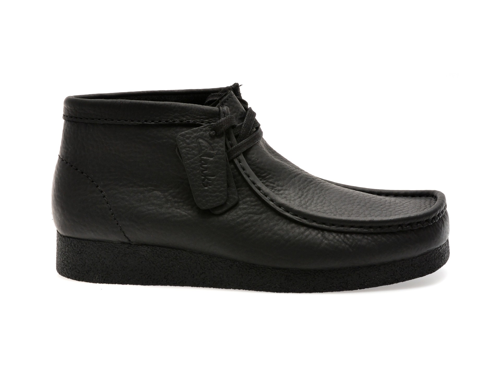 Ghete CLARKS negre, WALLABEE EVO BT, din piele naturala