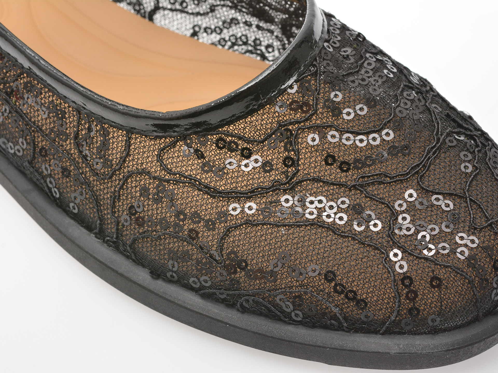 Balerini EPICA negri, V732G26, din material textil