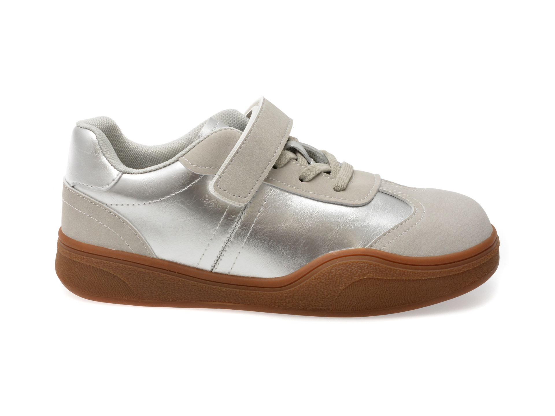 Pantofi sport SELECTION KIDS argintii, 2507, din piele ecologica