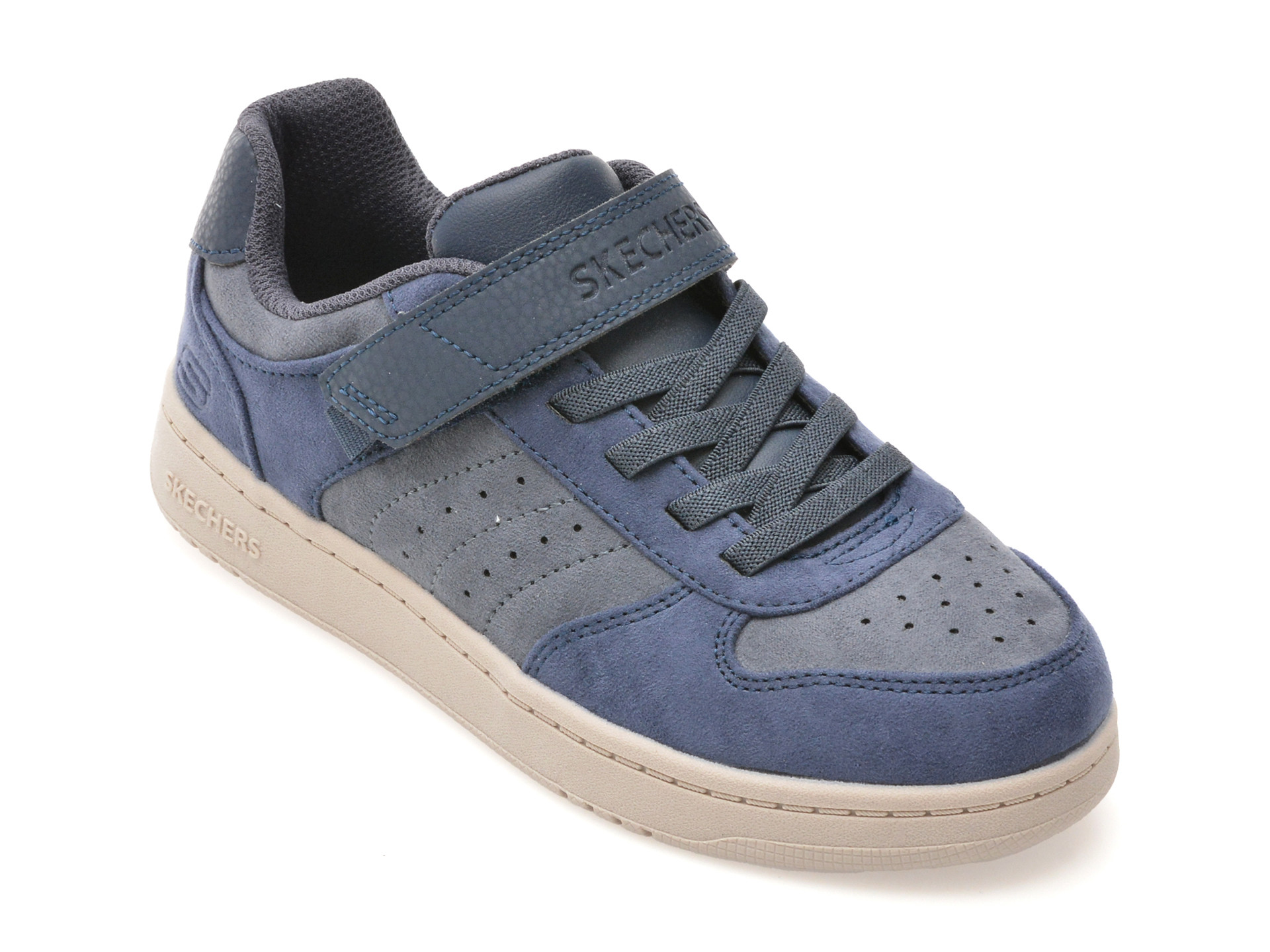 Pantofi sport SKECHERS bleumarin, QUICK STREET, din material textil