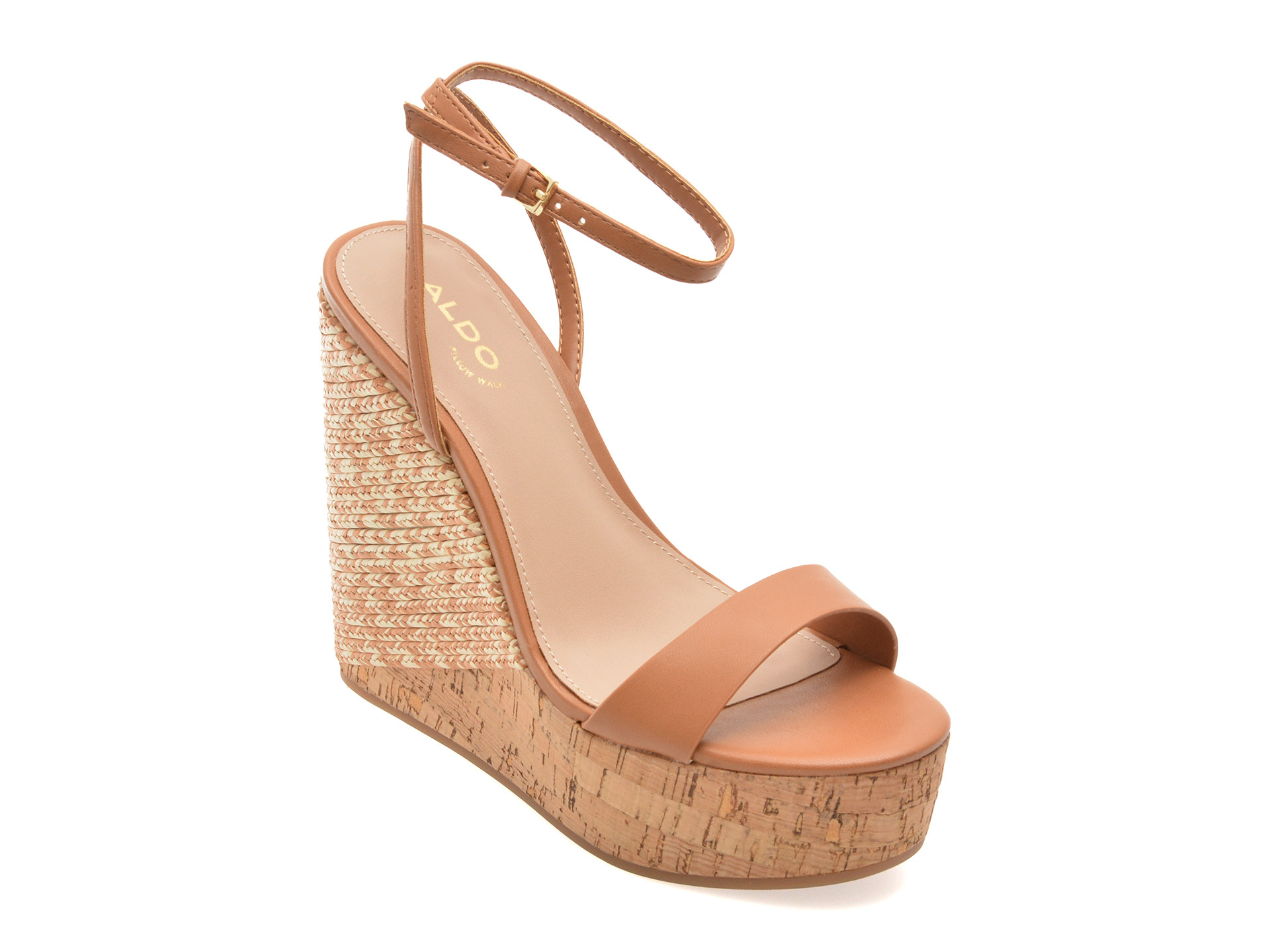 Sandale ALDO maro, MARYSOL 210, din piele ecologica