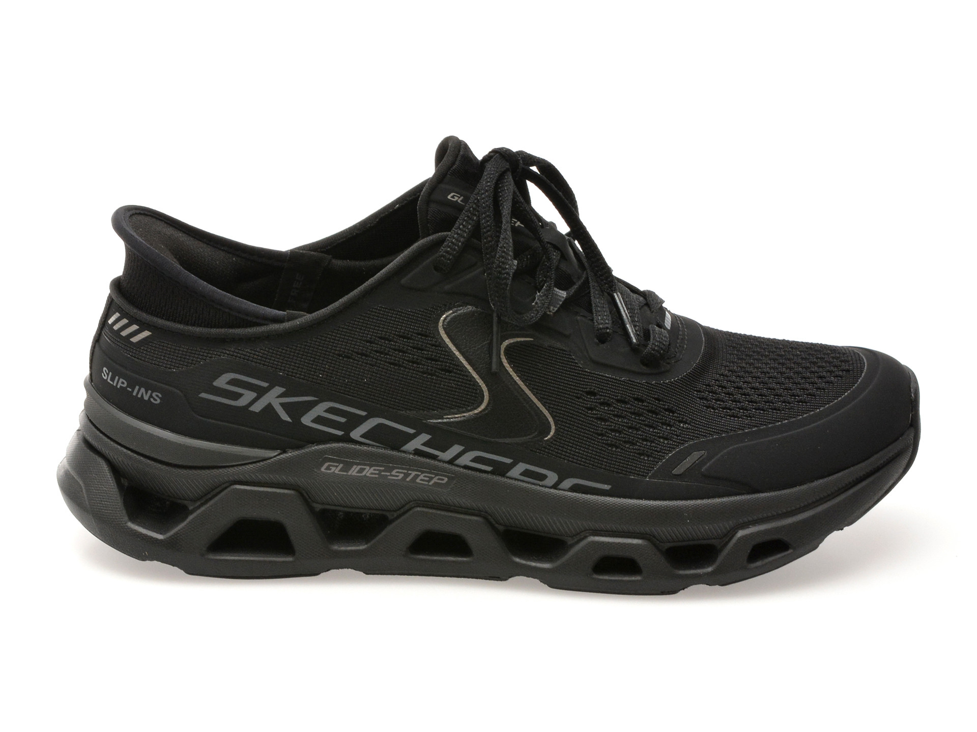 Pantofi sport SKECHERS negri, GLIDE-STEP ALTUS, din material textil