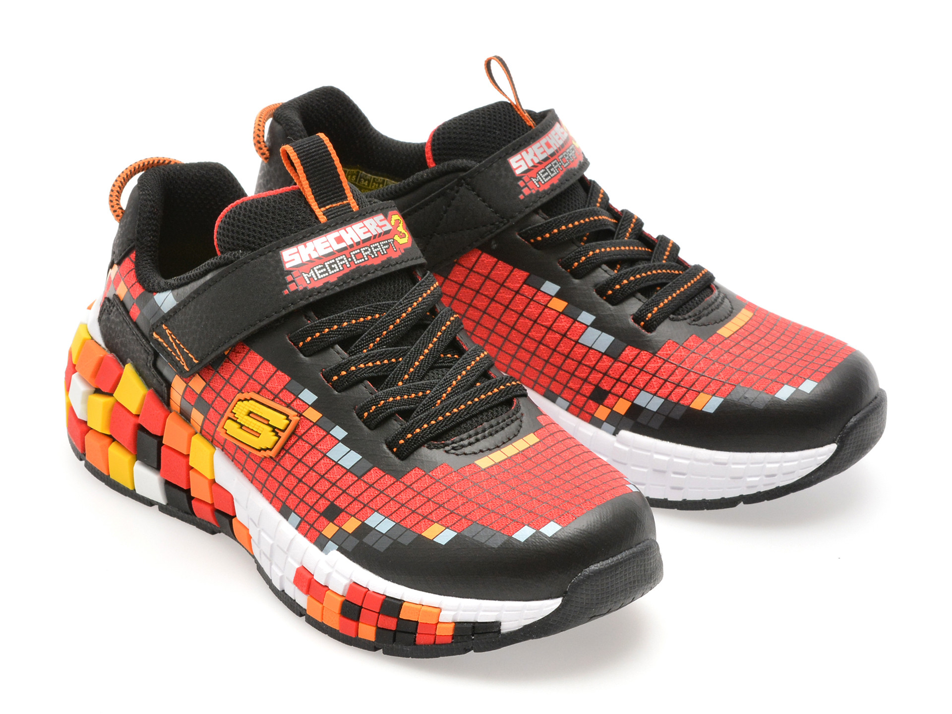 Pantofi sport SKECHERS rosii, MEGA-CRAFT 3.0, din piele ecologica