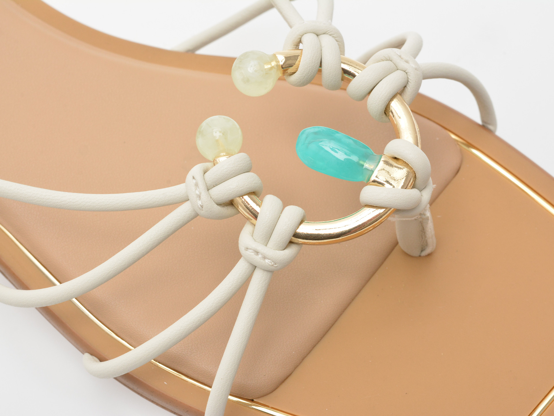 Sandale ALDO albe, NIRENA 121, din piele ecologica