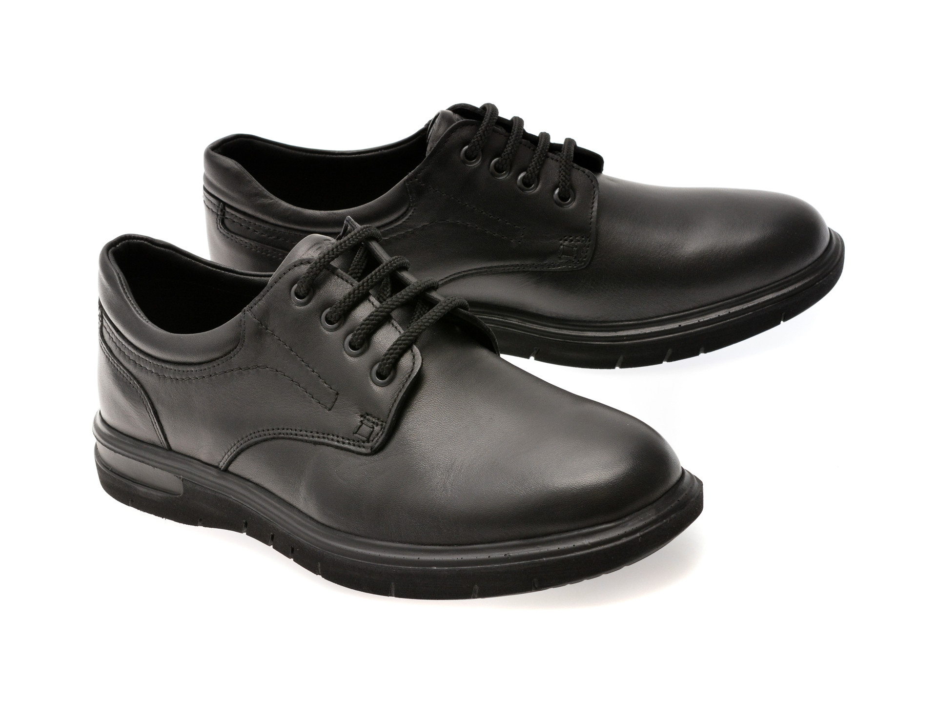 Pantofi OTTER negri, 2804, din piele naturala