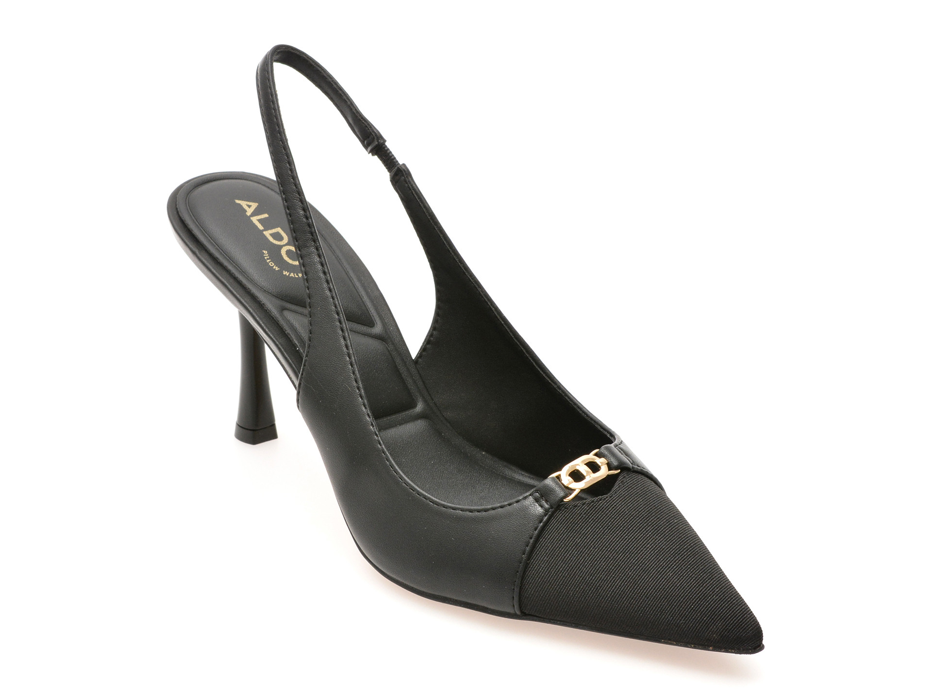 Pantofi eleganti ALDO negri, AUGUSTAS 007, din piele ecologica