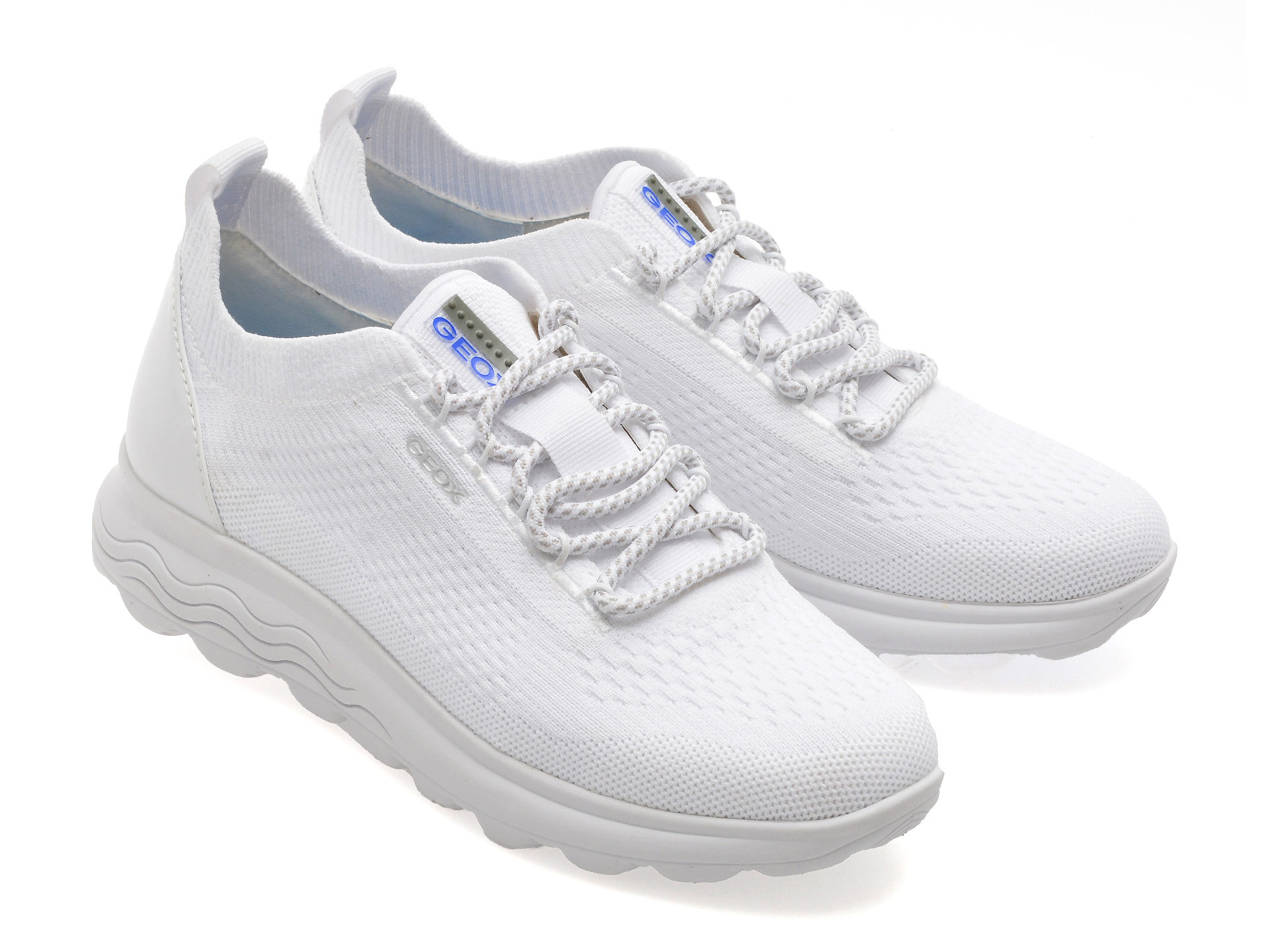Pantofi sport GEOX albi, D15NUA, din material textil