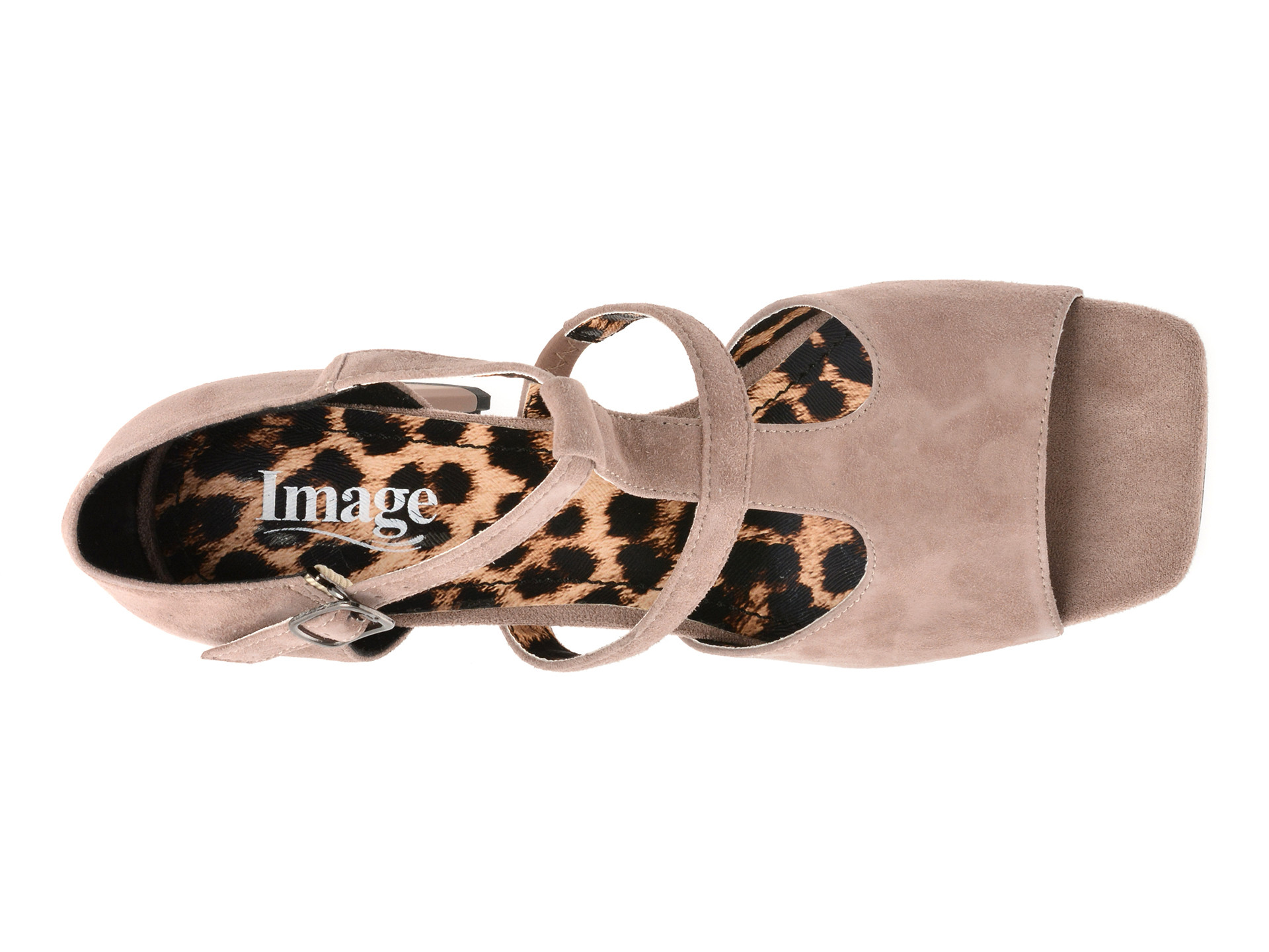 Sandale IMAGE maro, K655, din piele intoarsa