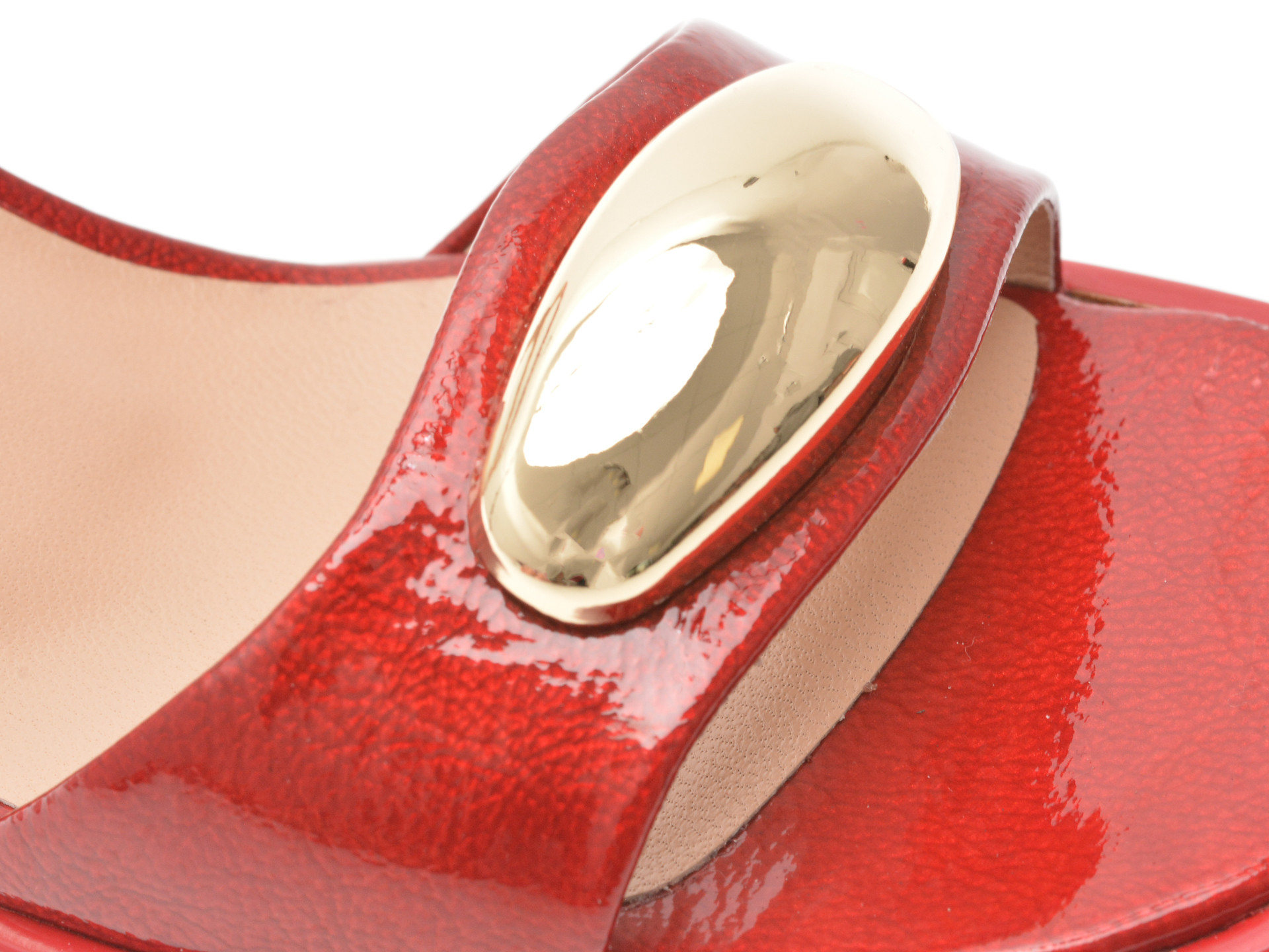 Sandale epica rosii 6020255 din piele naturala lacuita