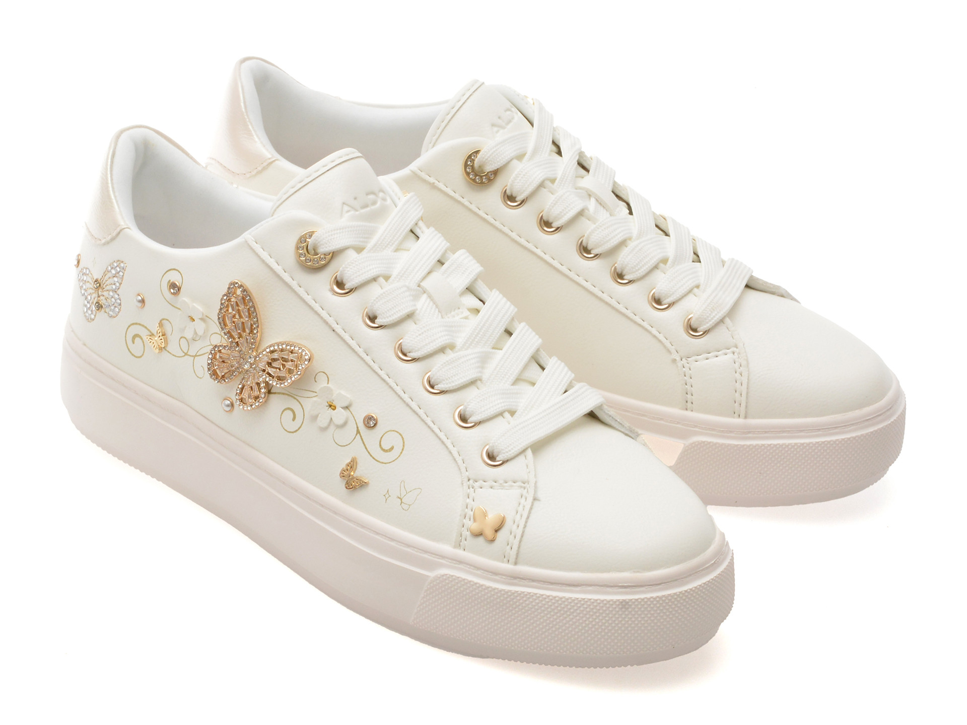 Pantofi sport ALDO albi, SAXONY 156, din piele ecologica