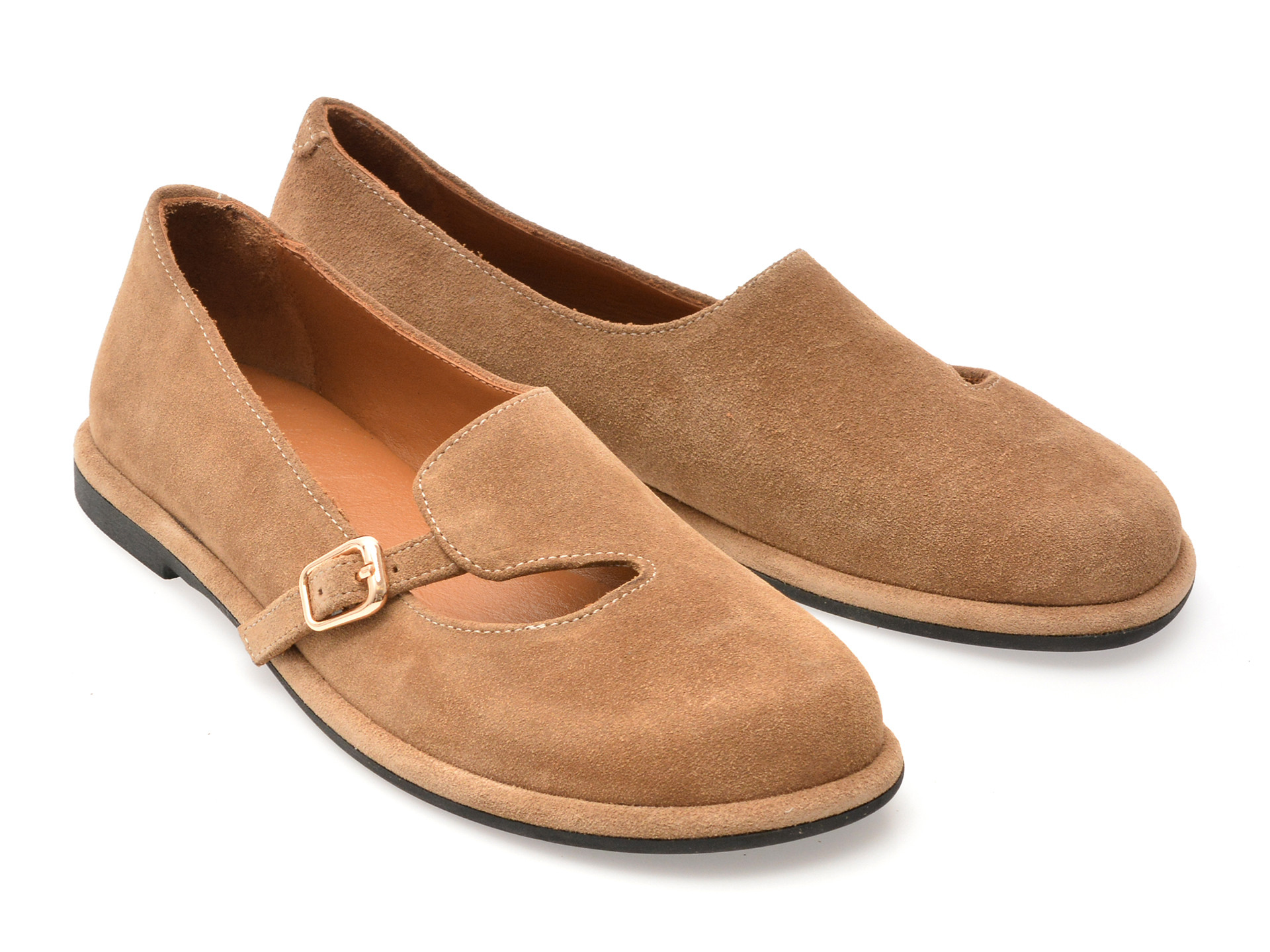 Pantofi EPICA maro, 1614033, din piele intoarsa