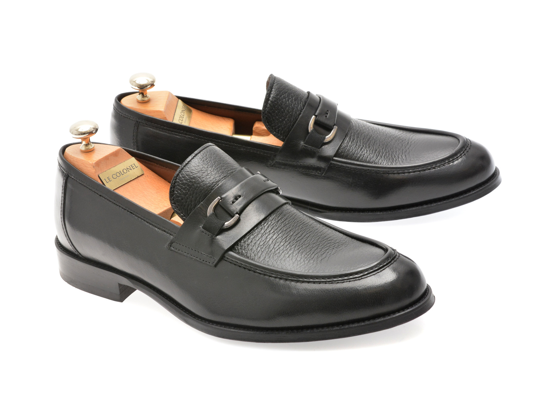 Mocasini eleganti LE COLONEL negri, 63933, din piele naturala