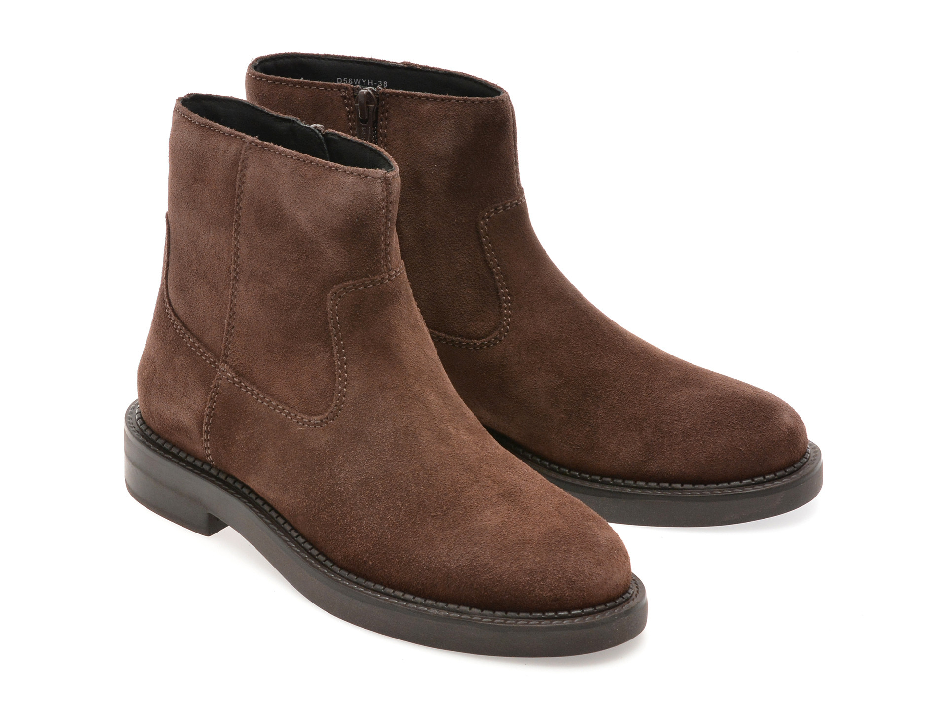 Ghete GEOX maro, D56WYH, din piele intoarsa