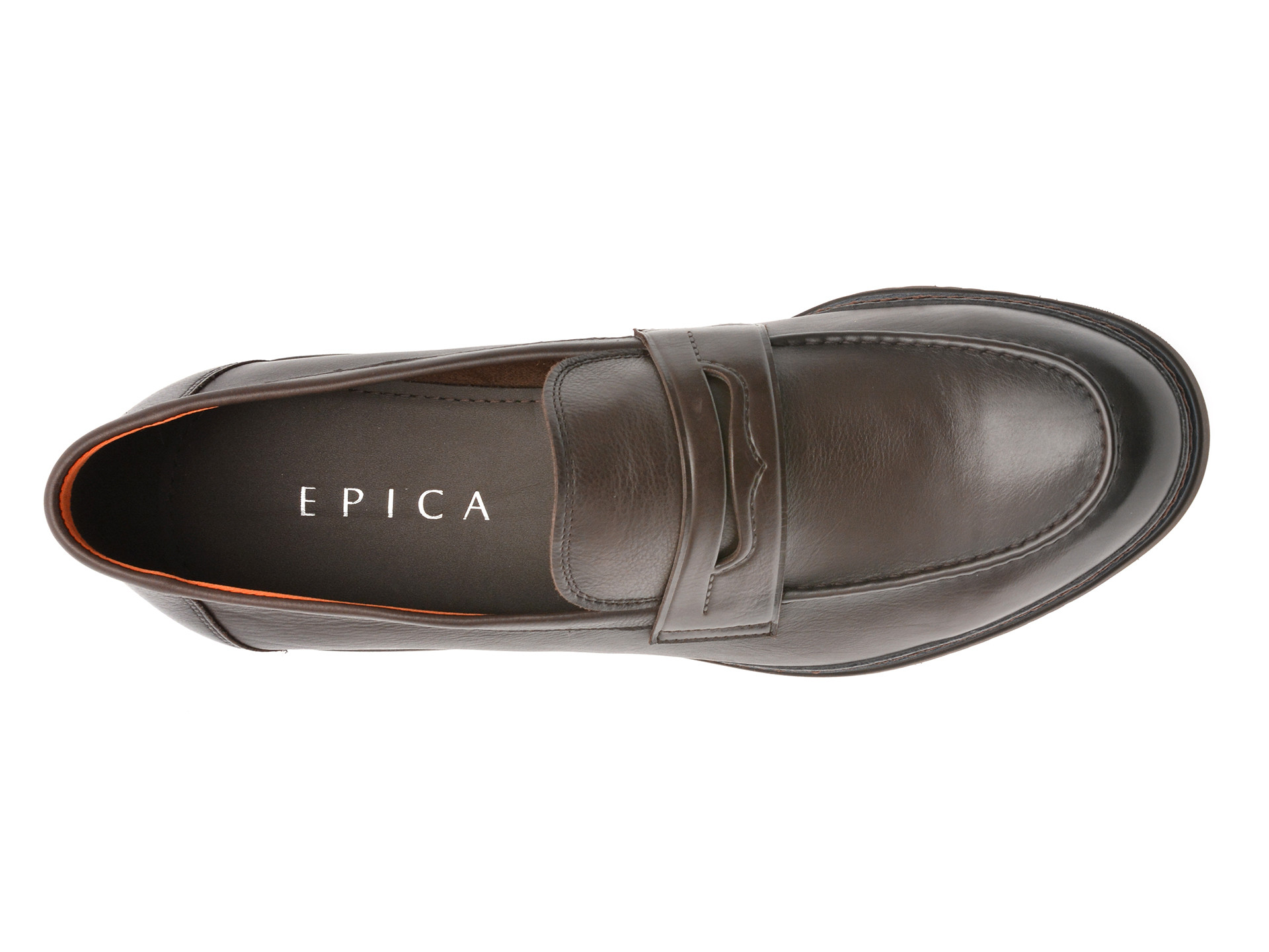 Mocasini eleganti EPICA maro, QA82AB, din piele naturala