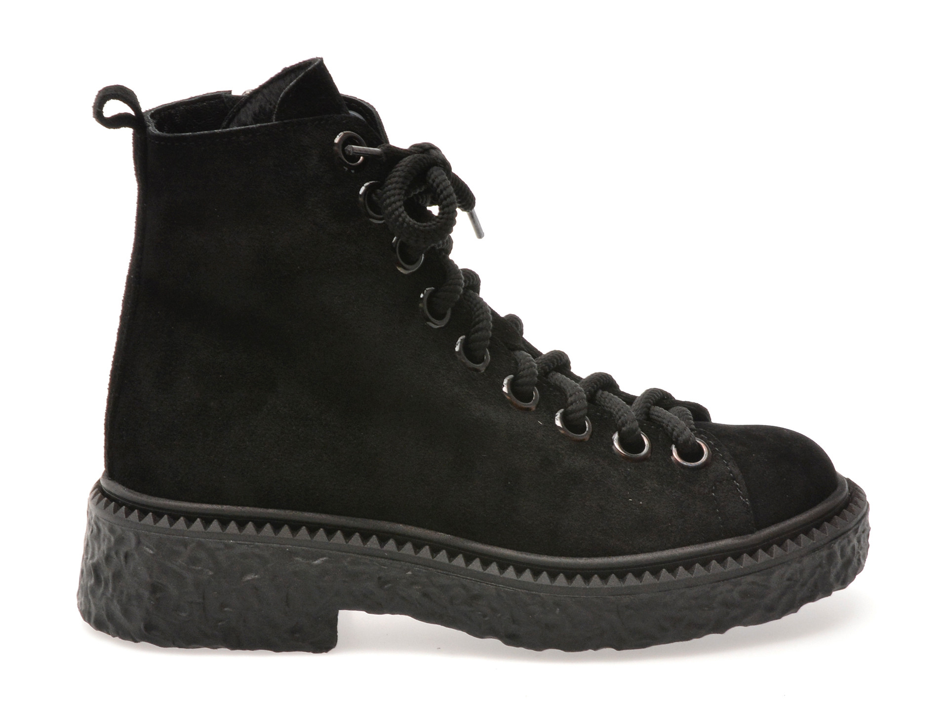 Ghete EPICA negre, 4770030, din piele intoarsa