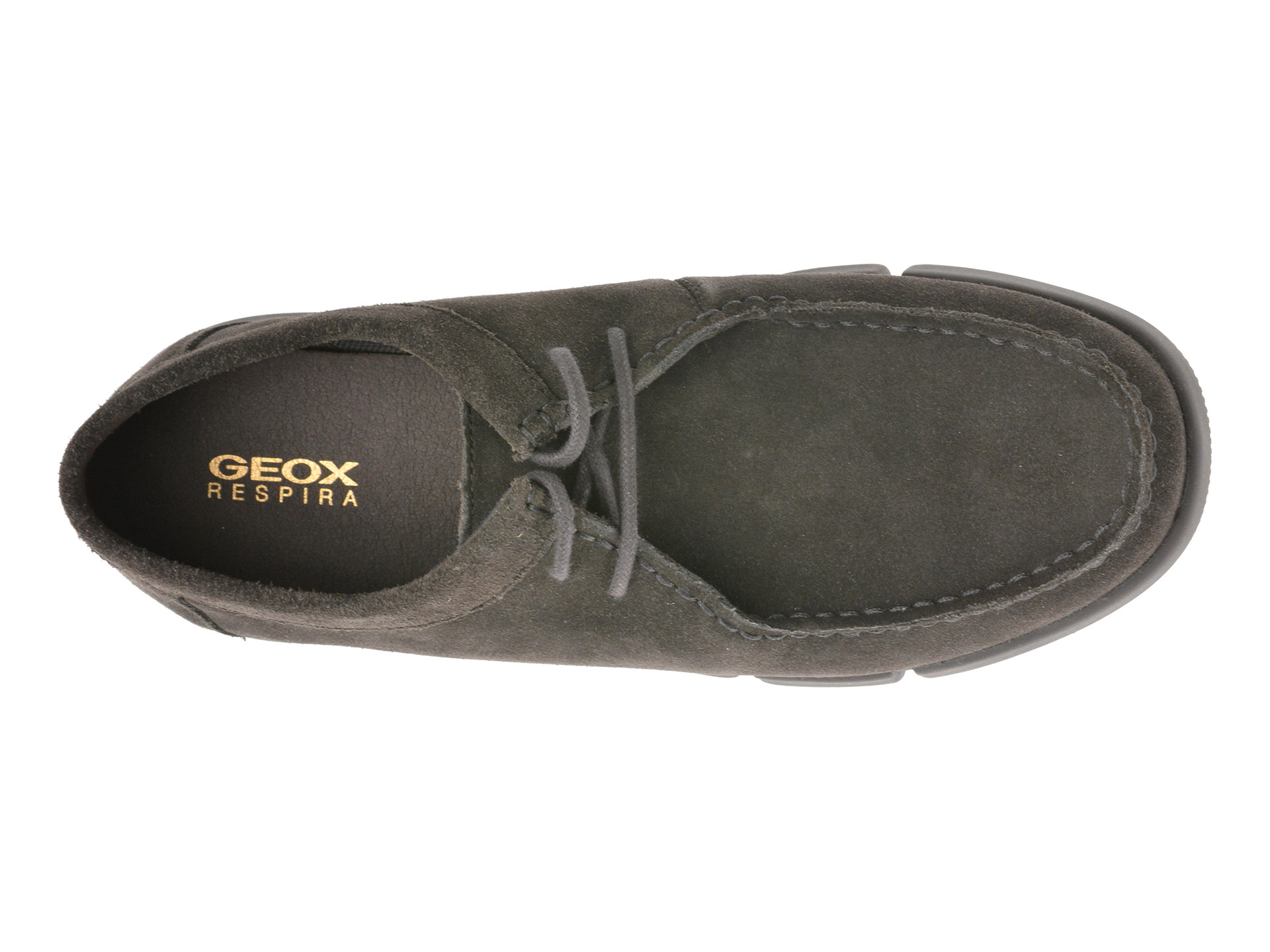 Mocasini GEOX gri, U4646B, din piele intoarsa