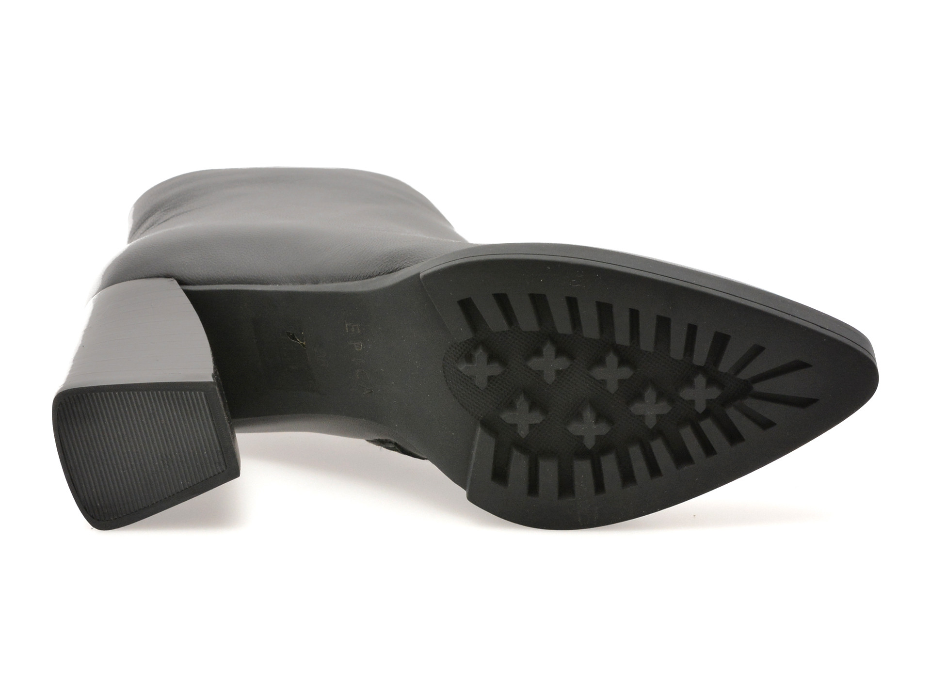 Botine elegante EPICA negre, 2748, din piele naturala