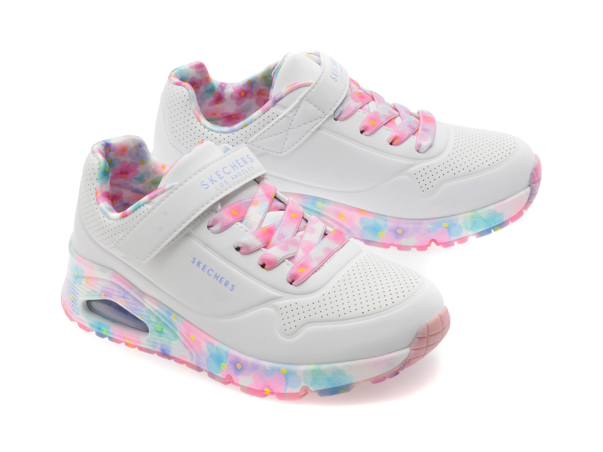 Pantofi sport SKECHERS albi, UNO GEN1, din piele ecologica