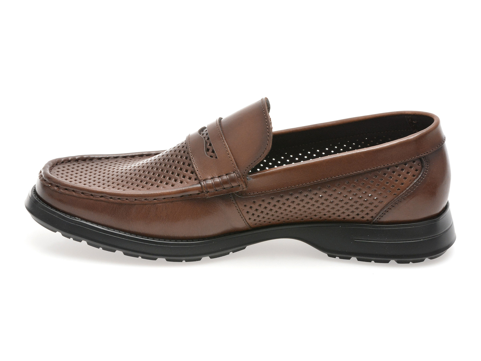 Mocasini OTTER maro, 1252, din piele naturala