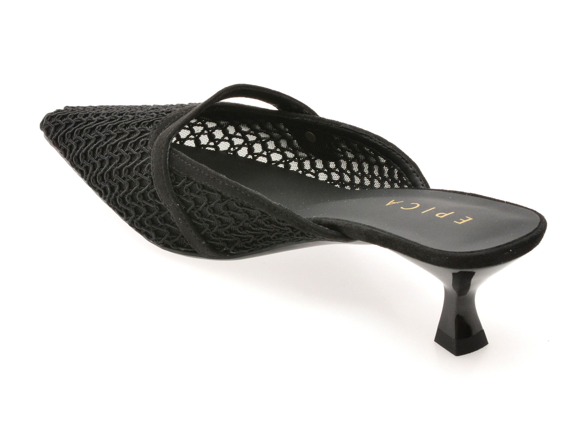 Pantofi eleganti EPICA negri, 26Q2118, din material textil