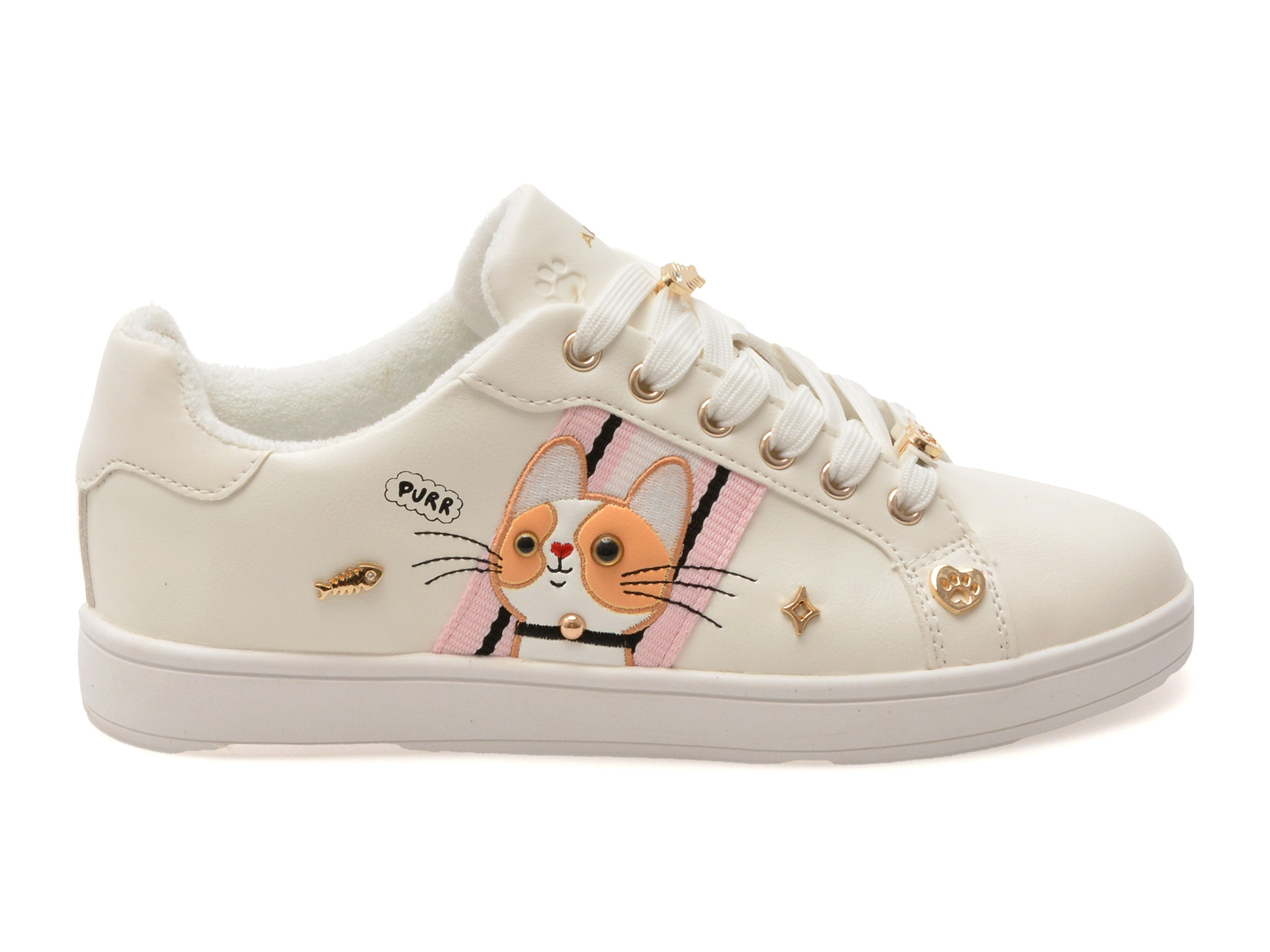 Pantofi sport ALDO albi, CATSNEAKER 100, din piele ecologica