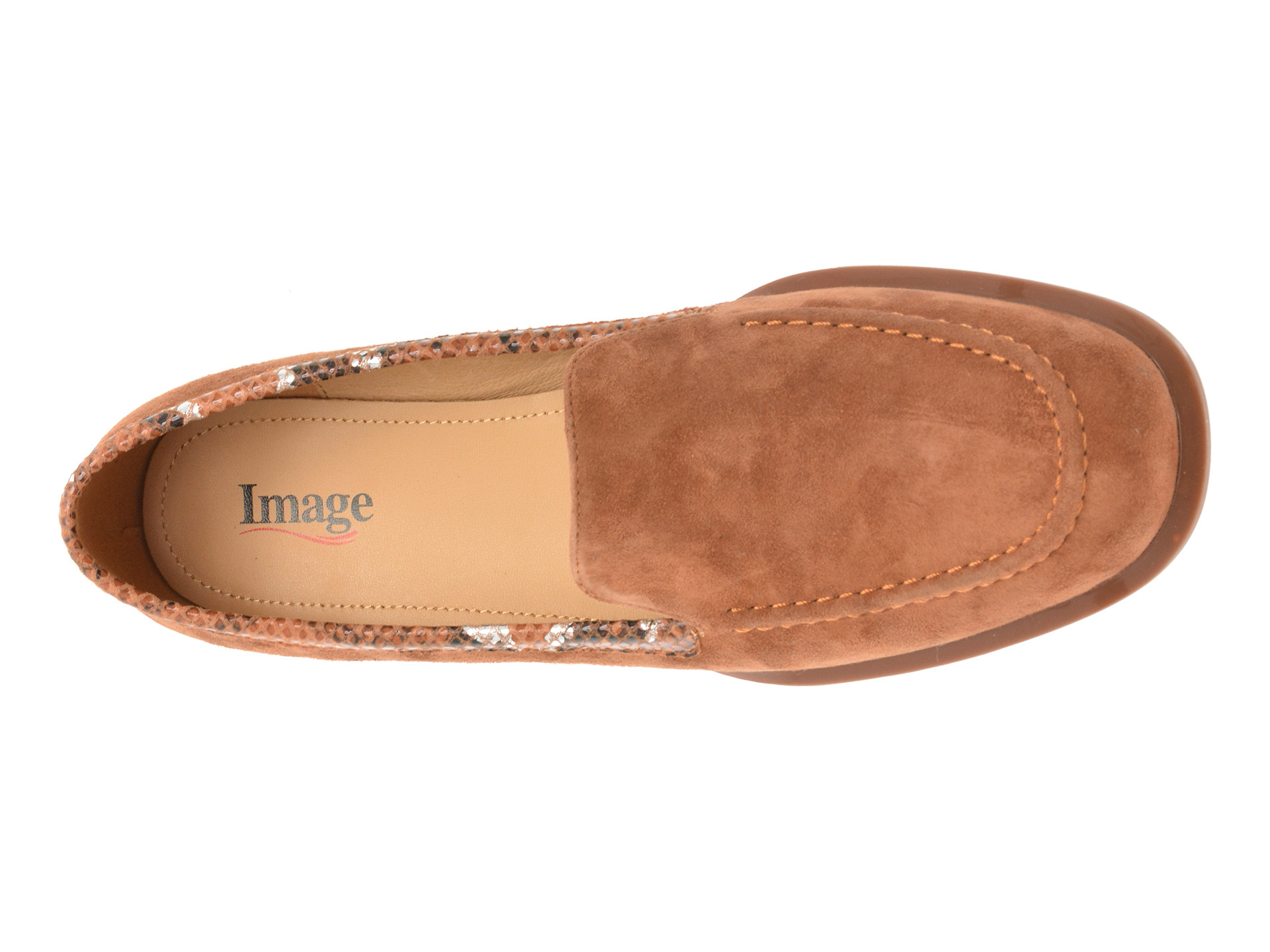 Mocasini IMAGE maro, 4L461, din piele intoarsa