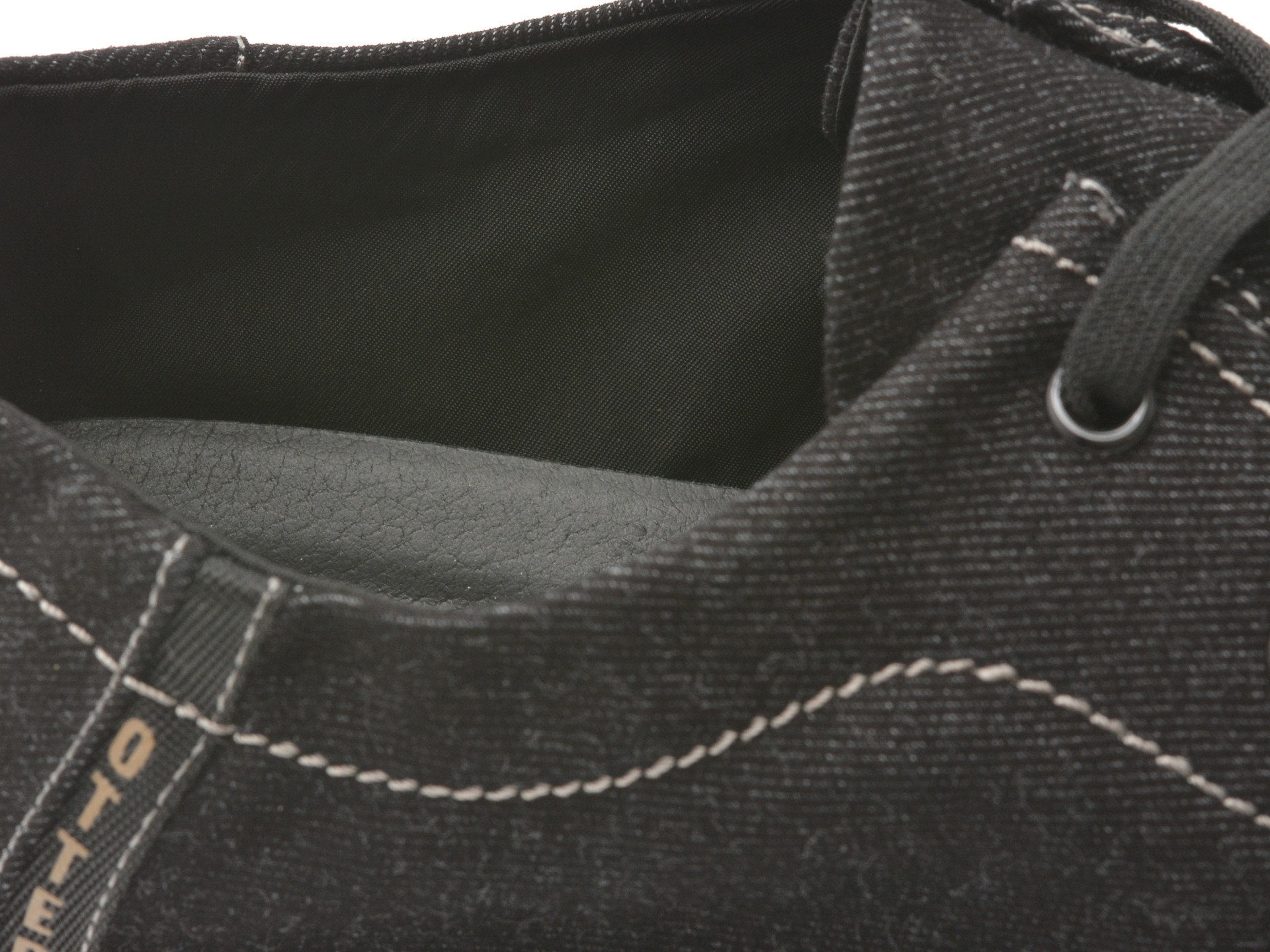 Mocasini OTTER negri, 516001, din material textil