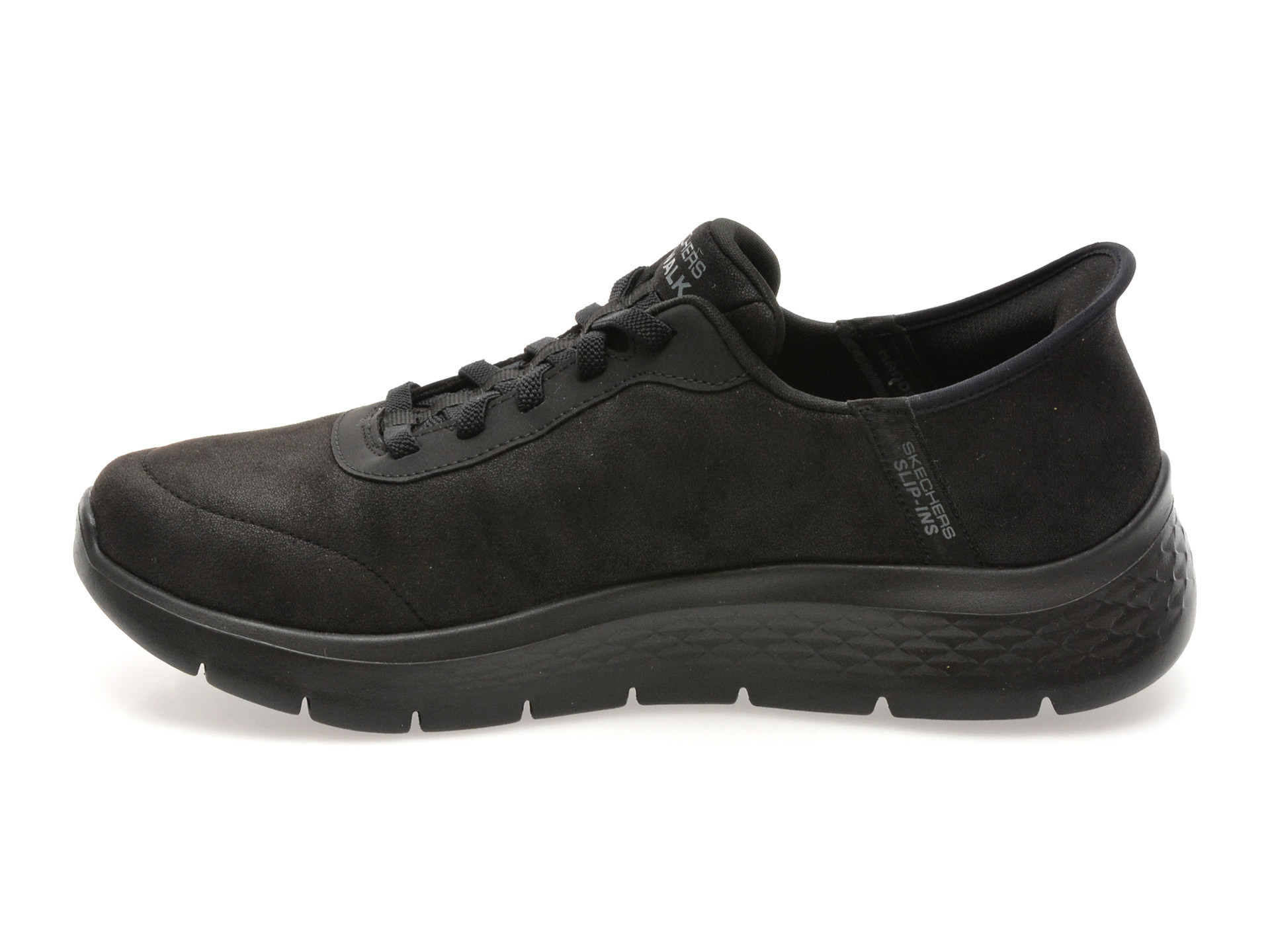 Pantofi sport SKECHERS negri, GO WALK FLEX, din material textil