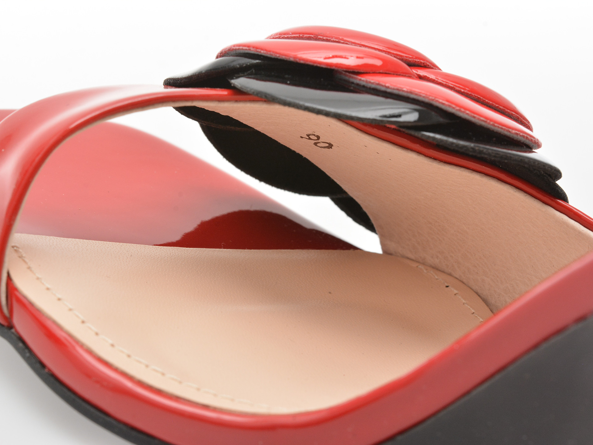 Sandale elegante EPICA rosii, 3L684M, din piele naturala