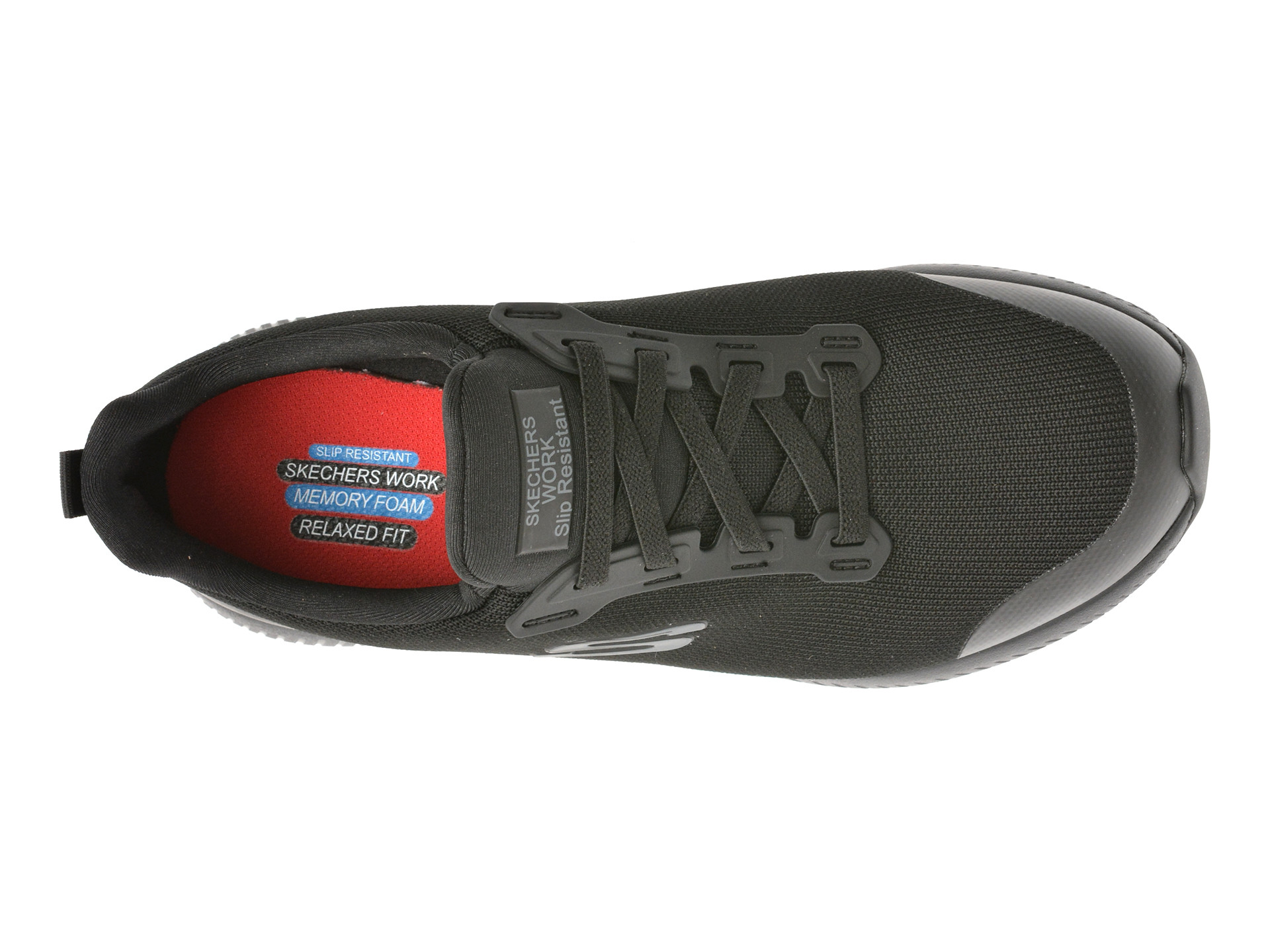 Pantofi sport SKECHERS negri, SQUAD SR, din material textil