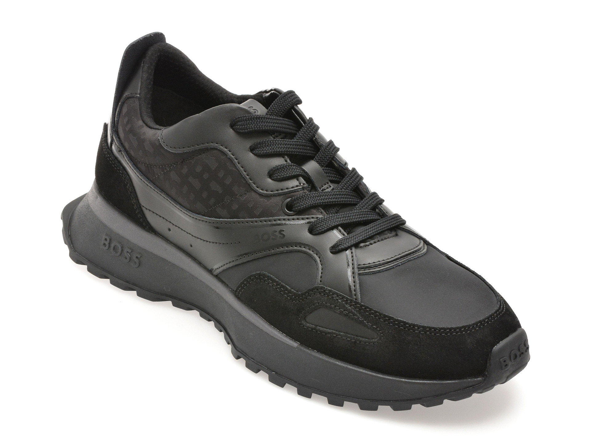 Pantofi sport BOSS negri, 6496, din material textil