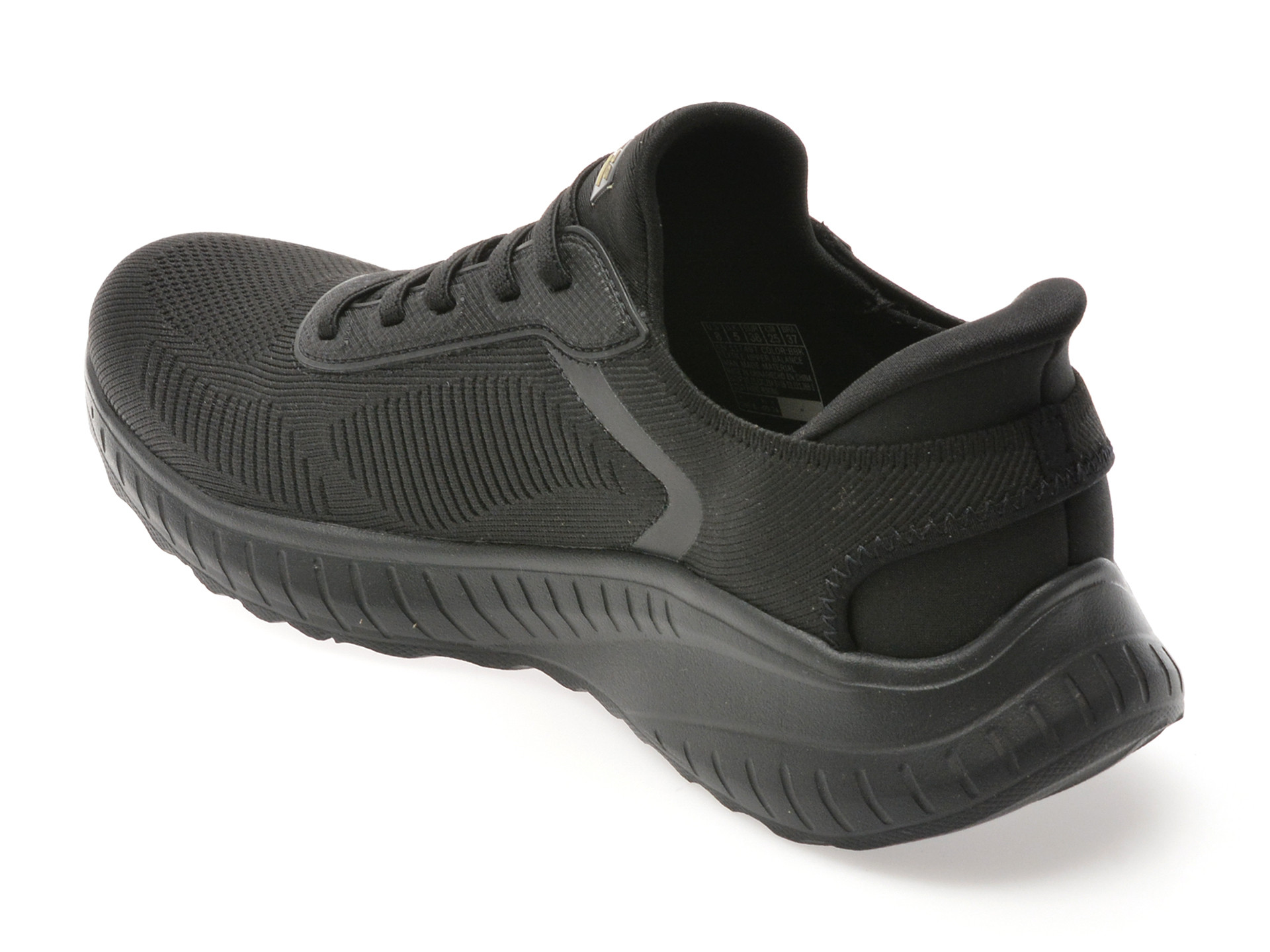 Pantofi sport SKECHERS negri, BOBS SQUAD CHAOS, din material textil